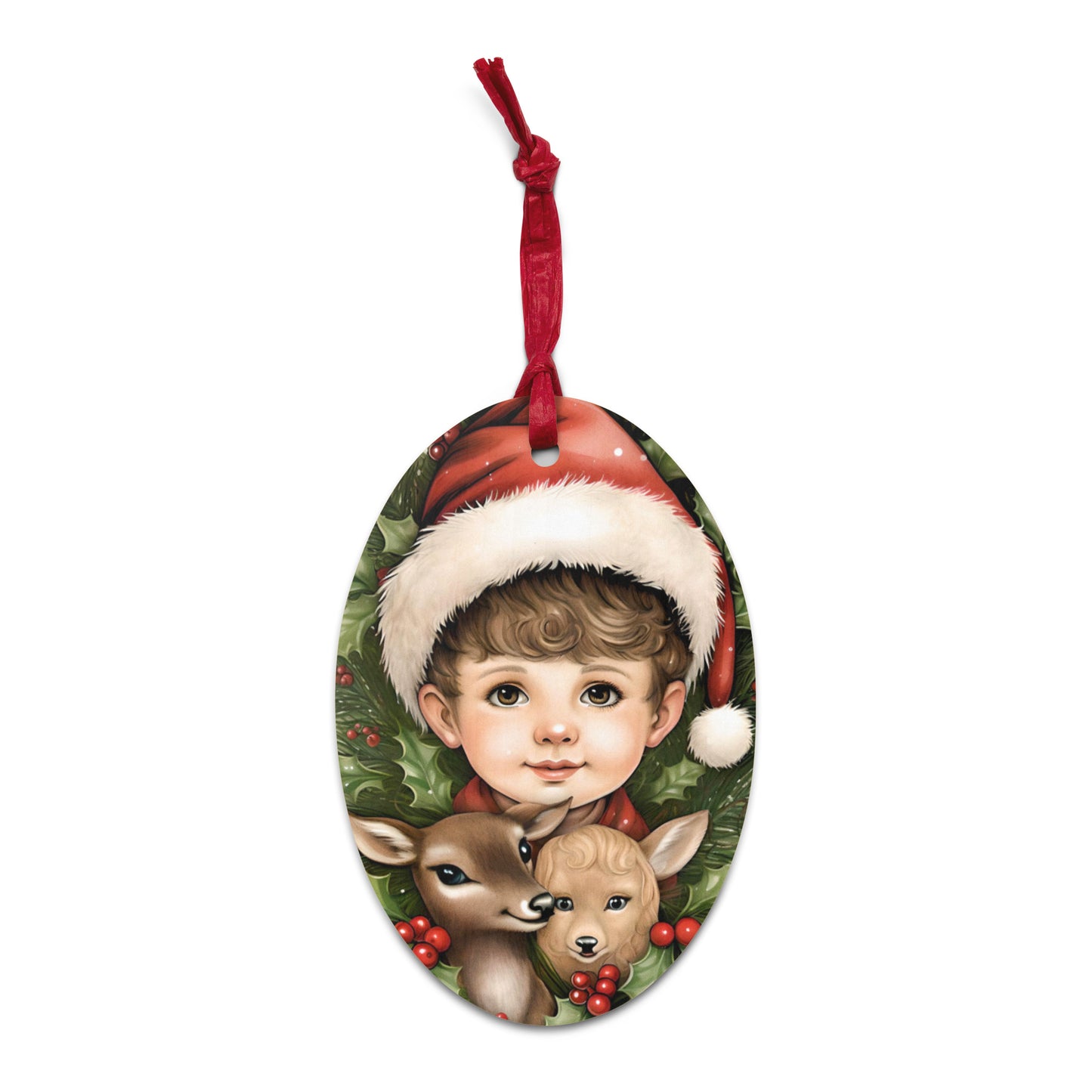 Victorian Child Portrait Wooden Ornament - Gift Tag - Magnet