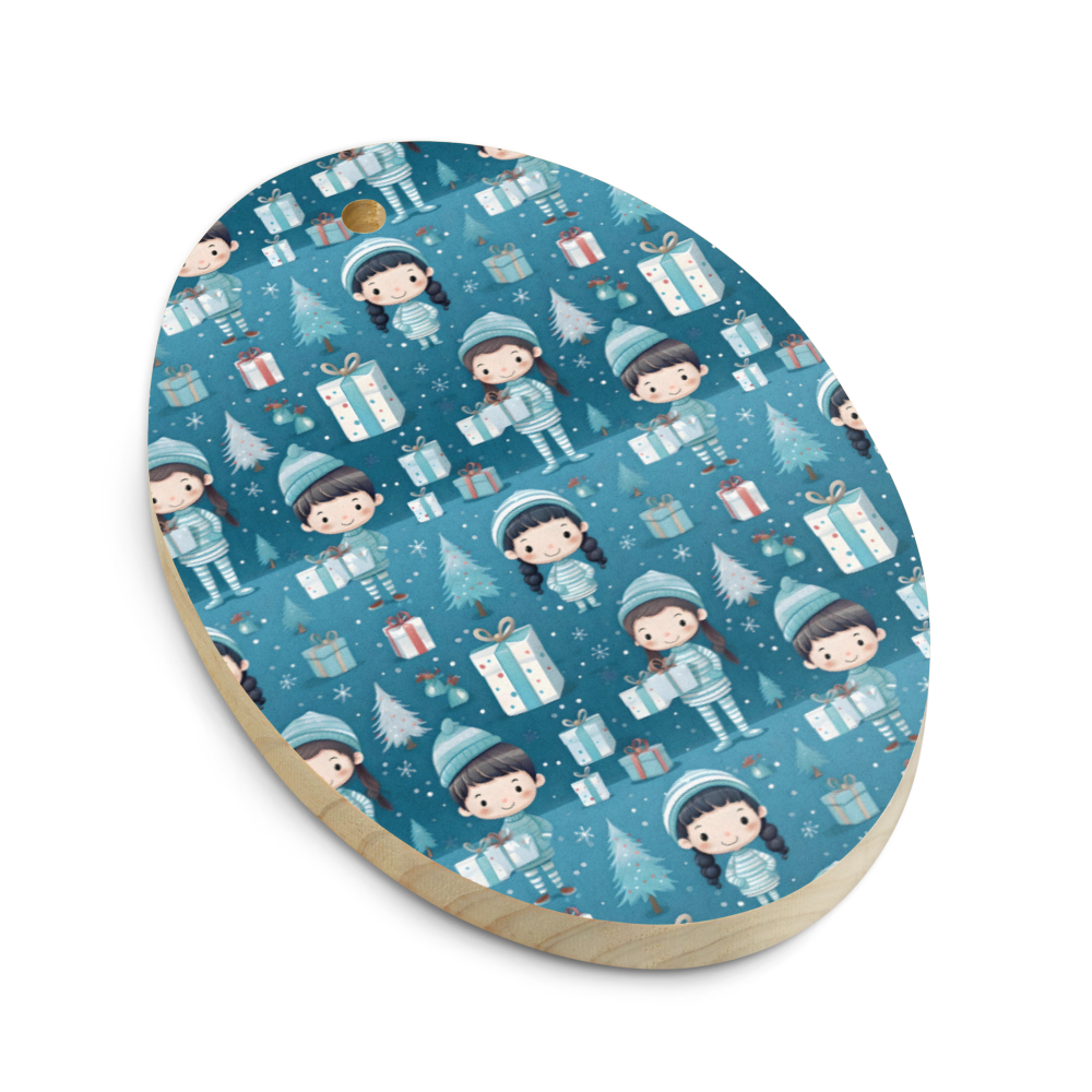 Matching Pajamas Wooden Ornament - Magnet - Gift Tag