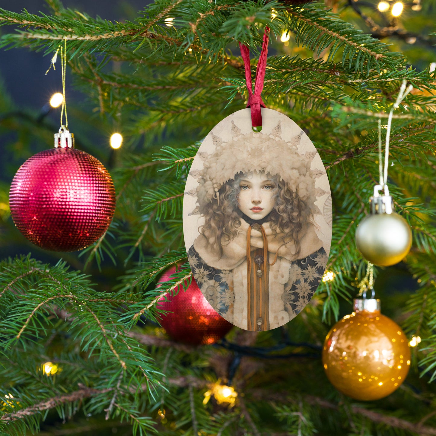 Victorian Wooden Ornaments - Gift Tag - Magnet