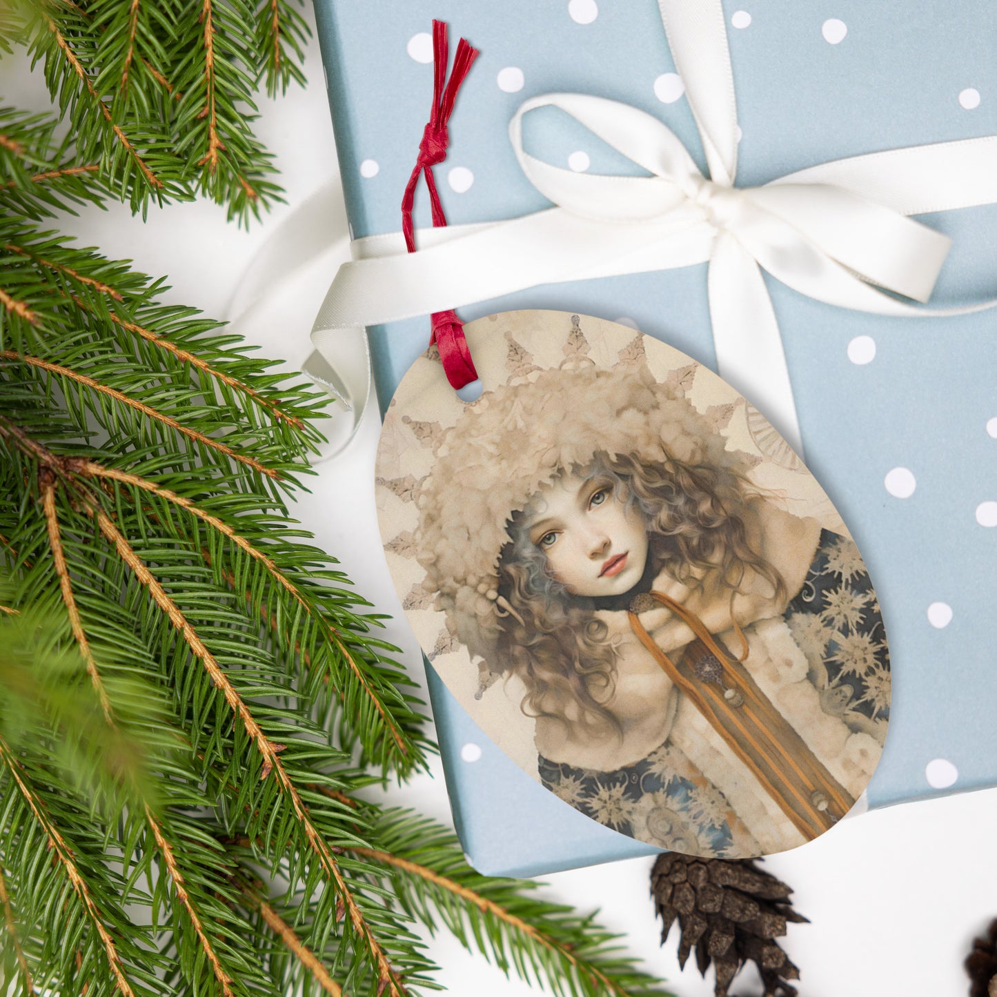 Victorian Wooden Ornaments - Gift Tag - Magnet