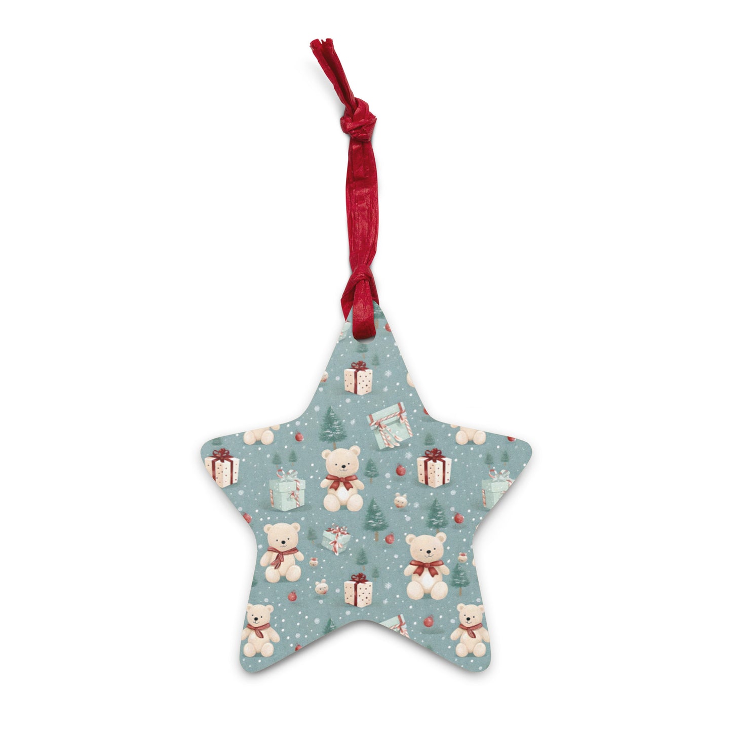 Teddy Bear Holiday Wooden Ornaments - Gift Tags - Magnets