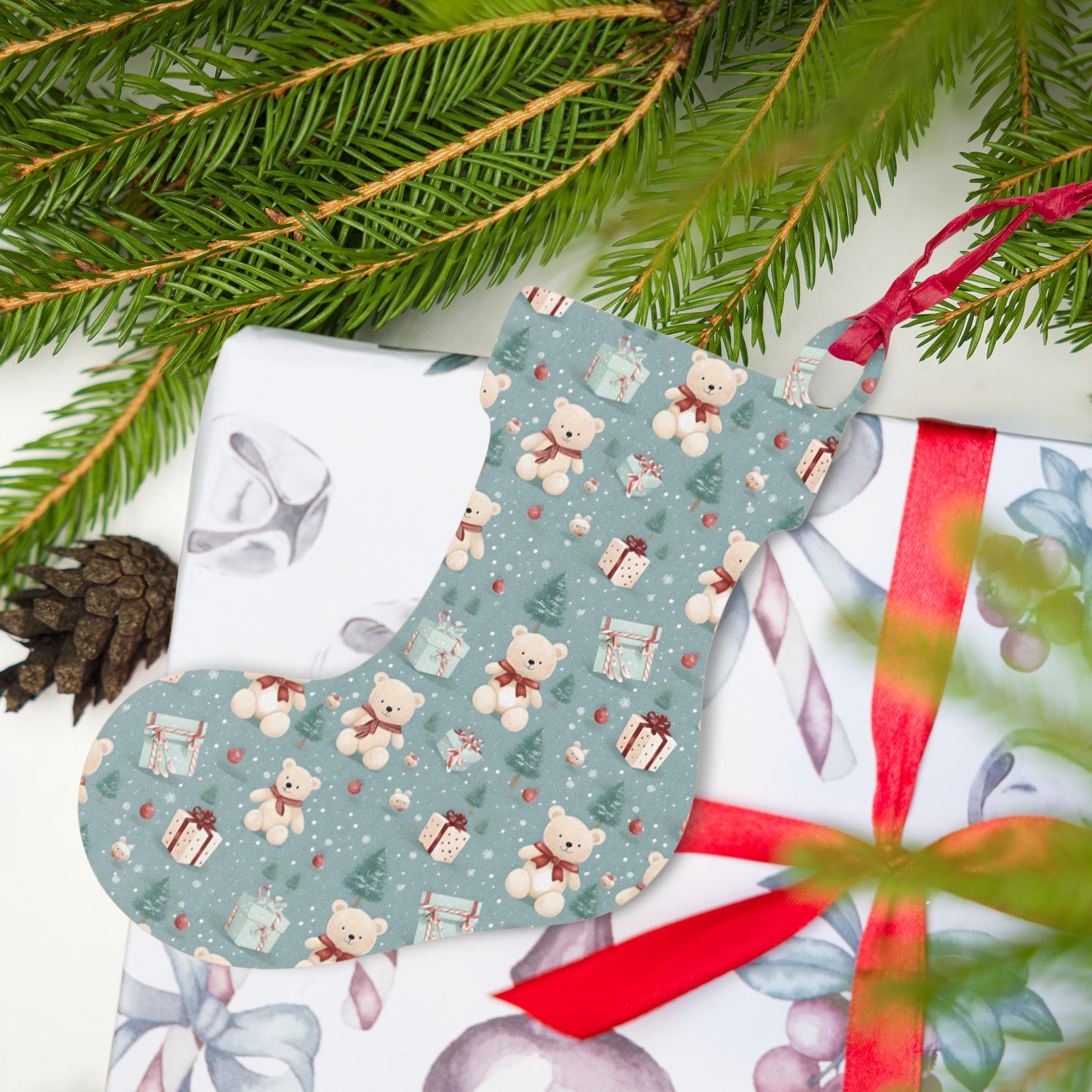 Teddy Bear Holiday Wooden Ornaments - Gift Tags - Magnets