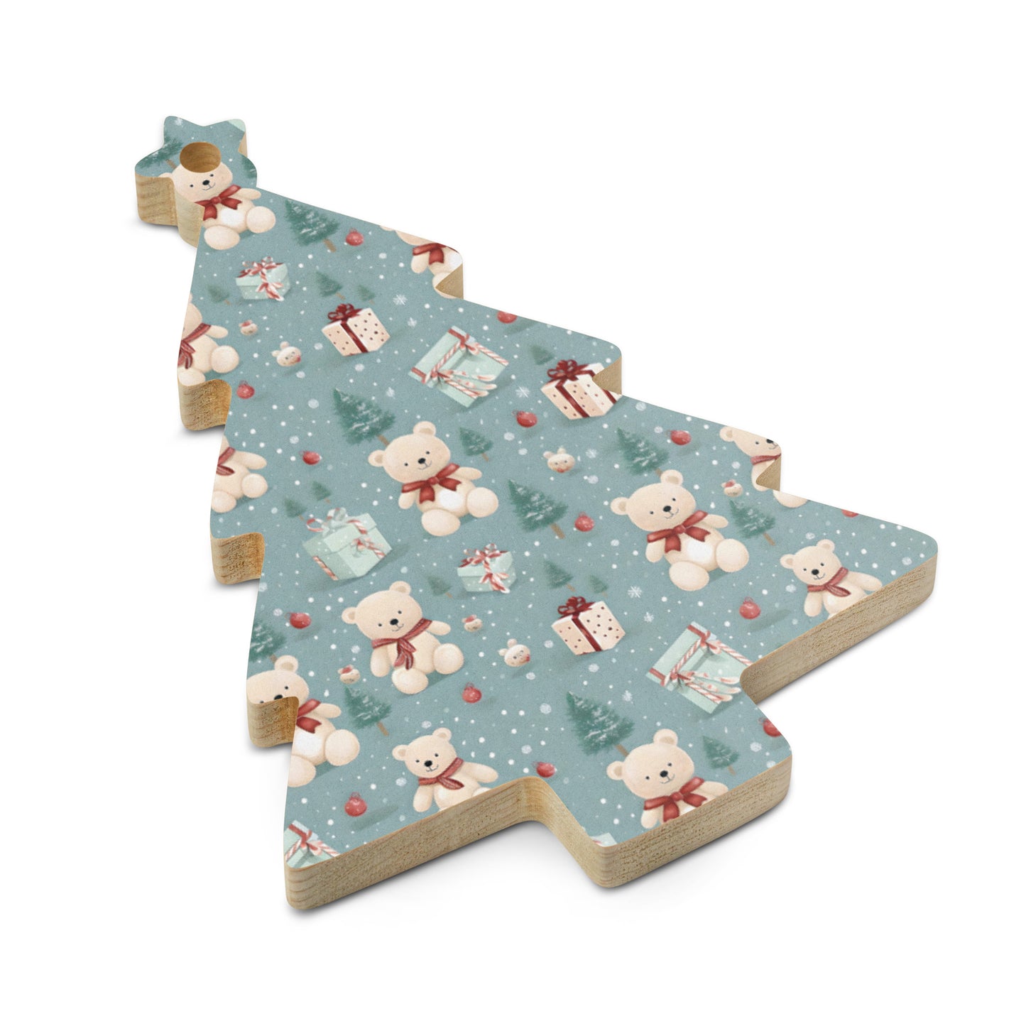 Teddy Bear Holiday Wooden Ornaments - Gift Tags - Magnets