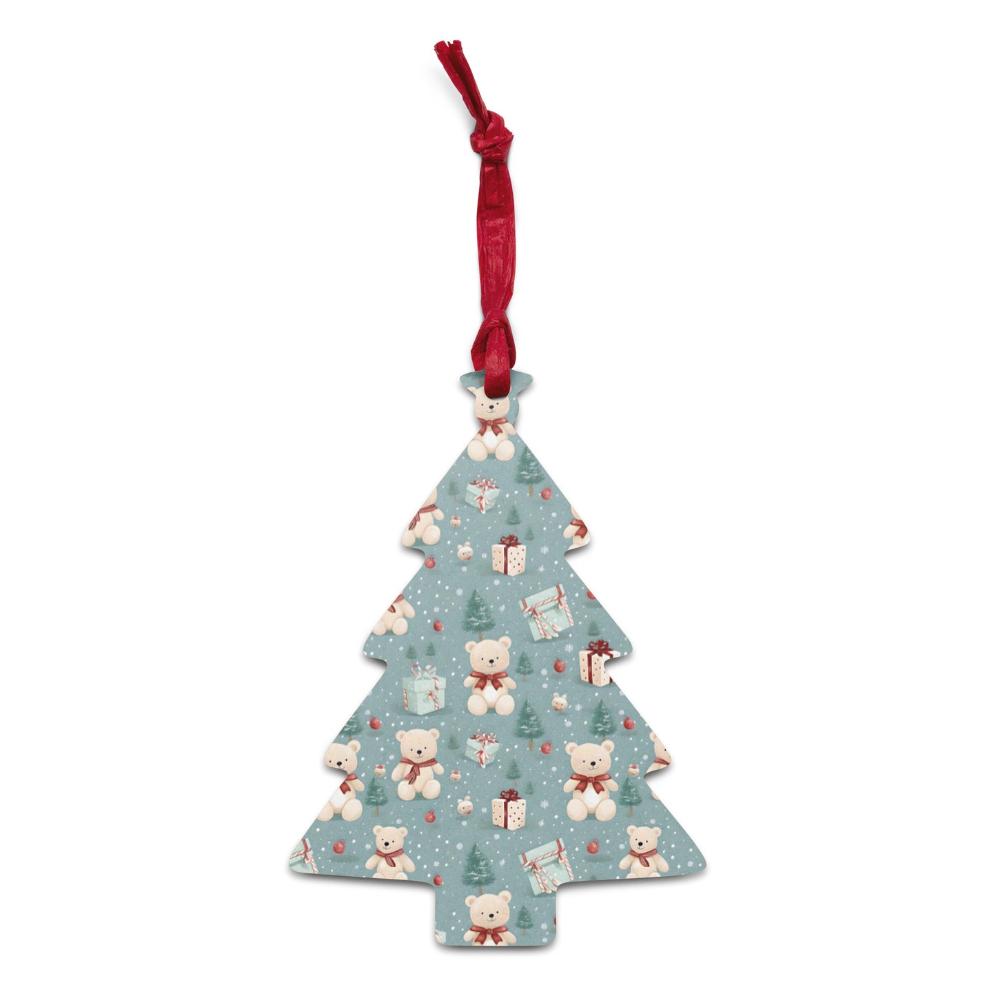 Teddy Bear Holiday Wooden Ornaments - Gift Tags - Magnets
