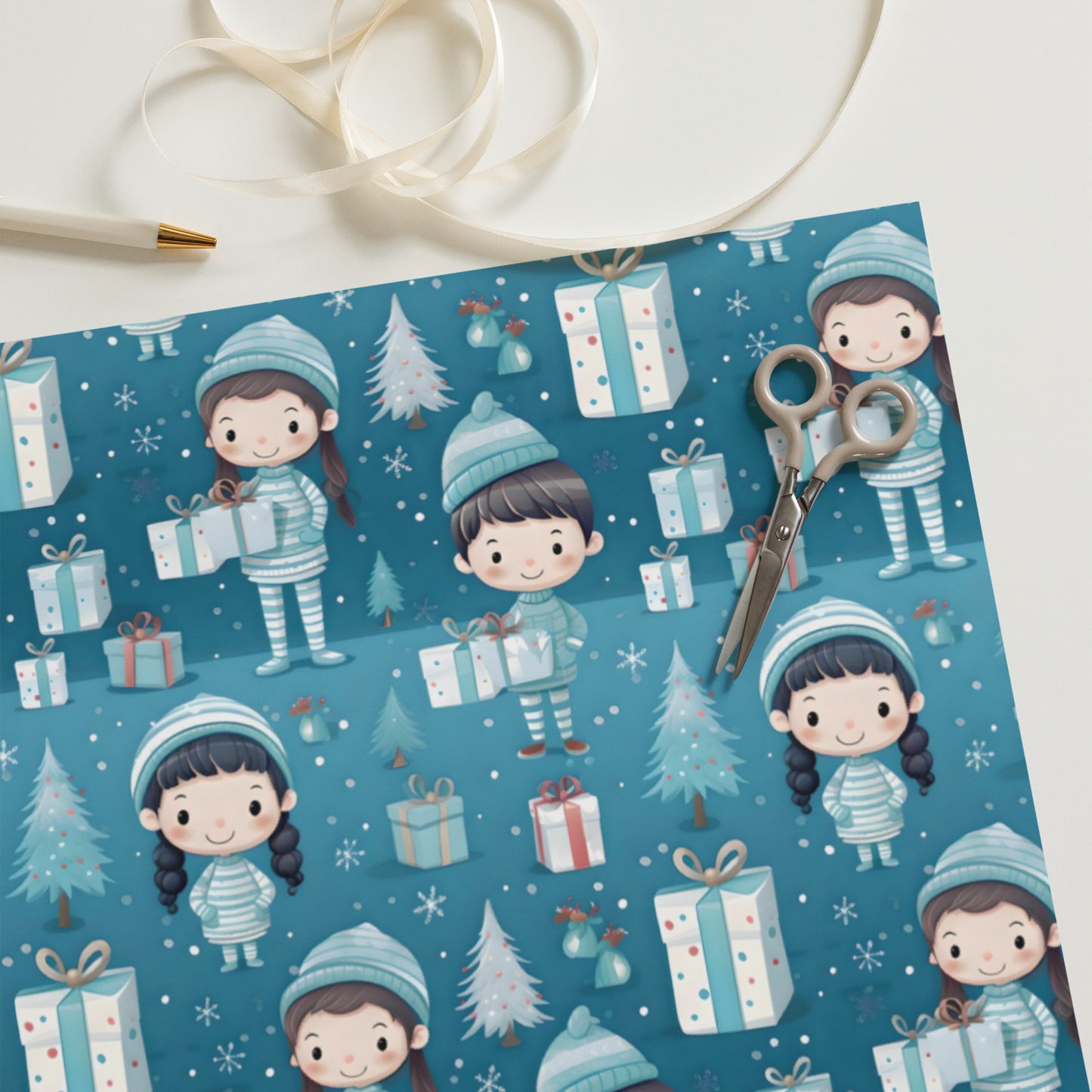Matching Pajamas Wrapping Paper Sheets