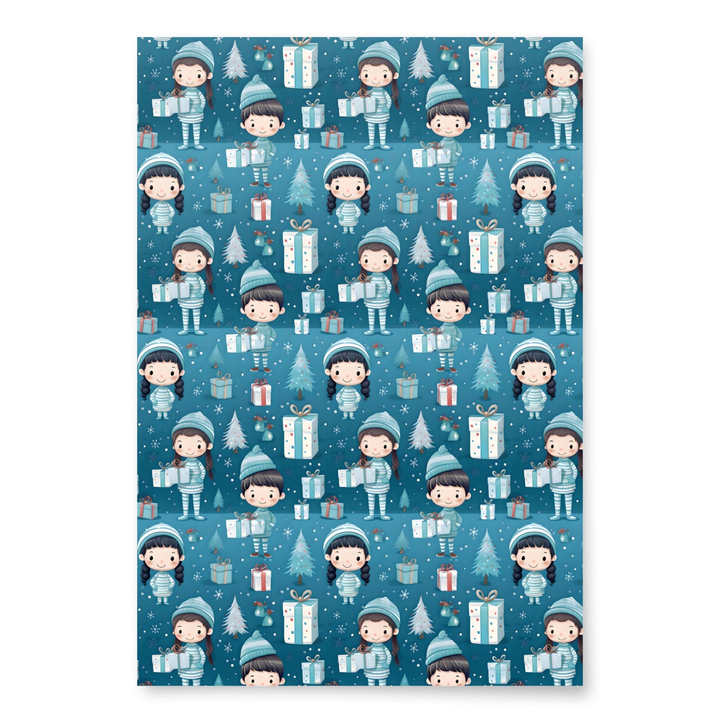 Matching Pajamas Wrapping Paper Sheets