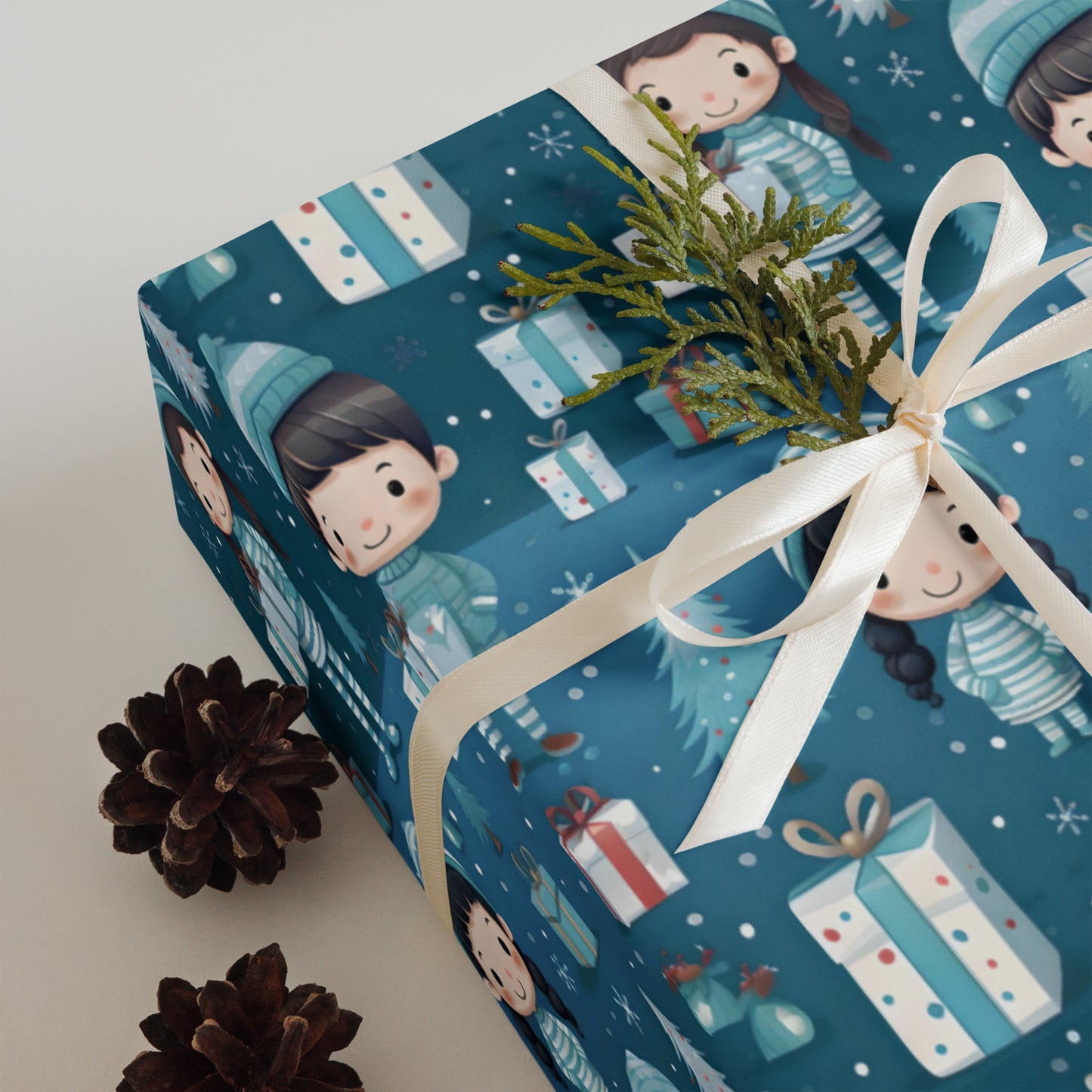 Matching Pajamas Wrapping Paper Sheets