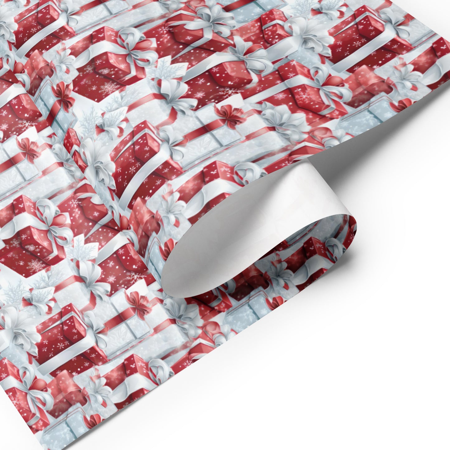 Stacks of Gifts Wrapping Paper Sheets Blue - Red - Green