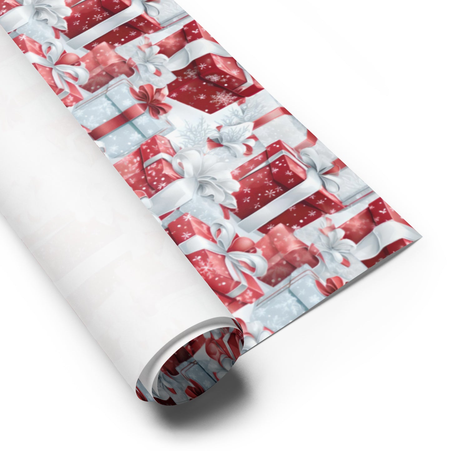 Stacks of Gifts Wrapping Paper Sheets Blue - Red - Green