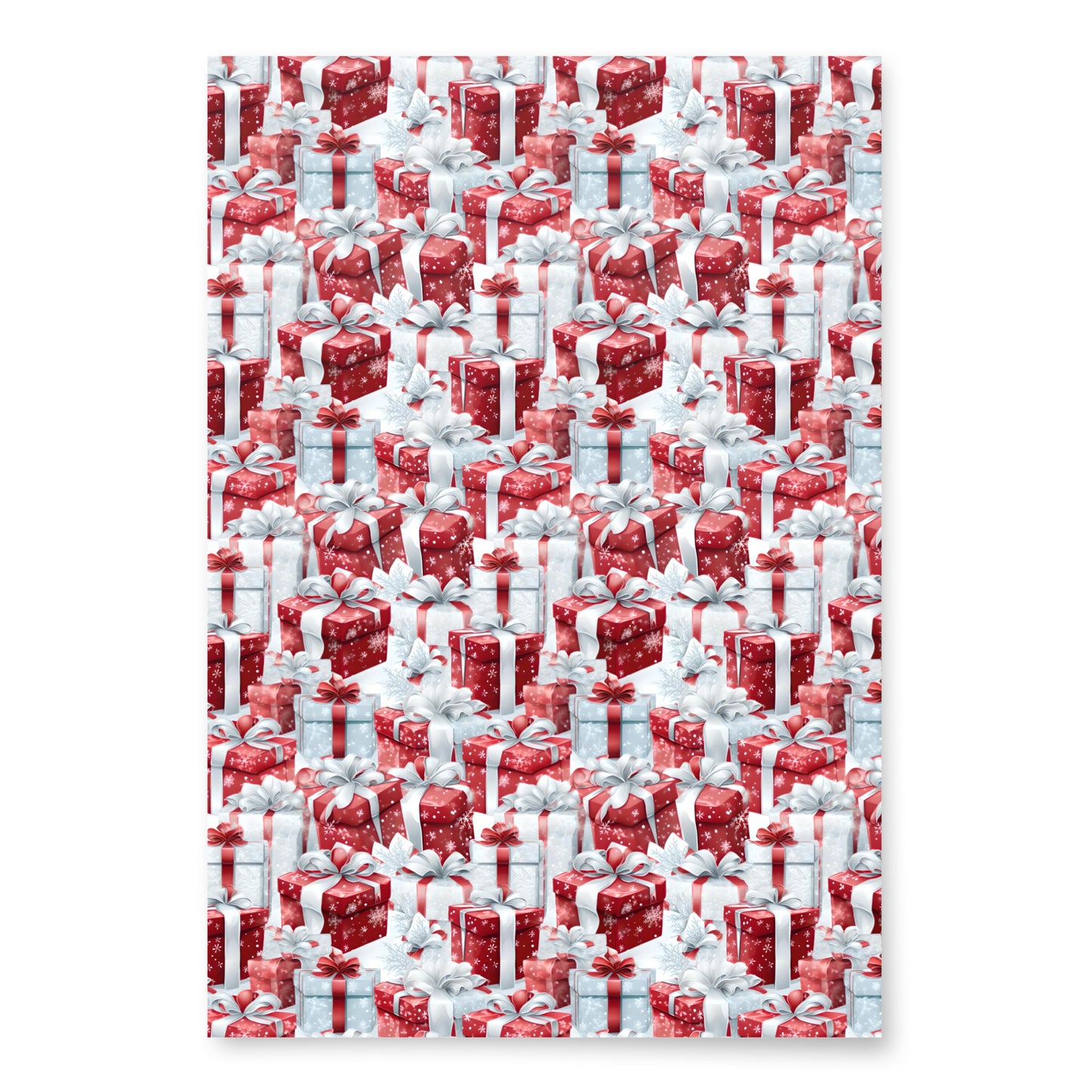 Stacks of Gifts Wrapping Paper Sheets Blue - Red - Green