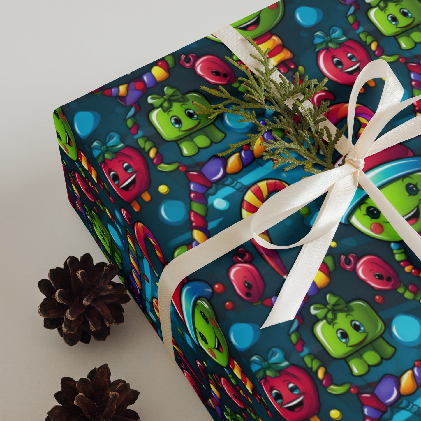 Stocking Stuffers Toys and Treats Wrapping Paper Sheets