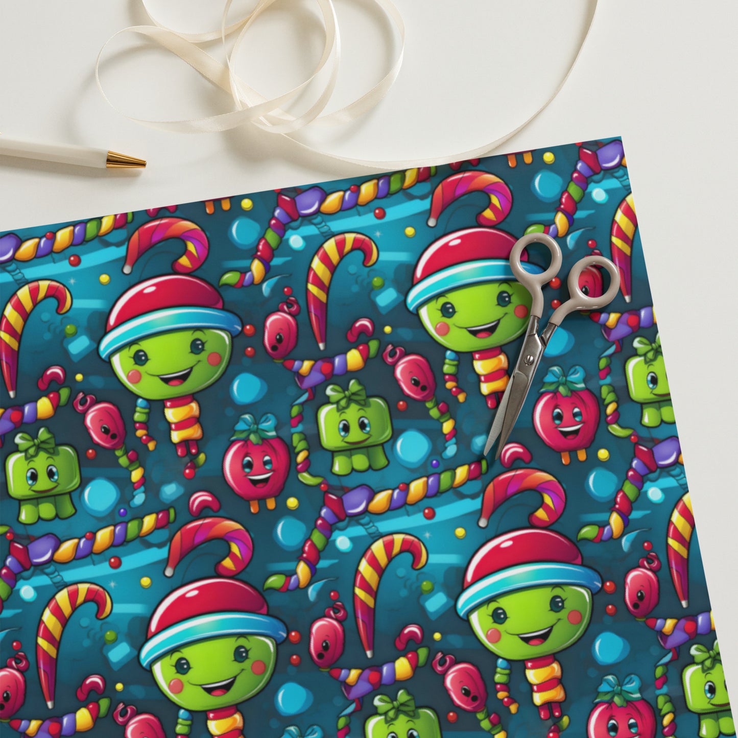 Stocking Stuffers Toys and Treats Wrapping Paper Sheets