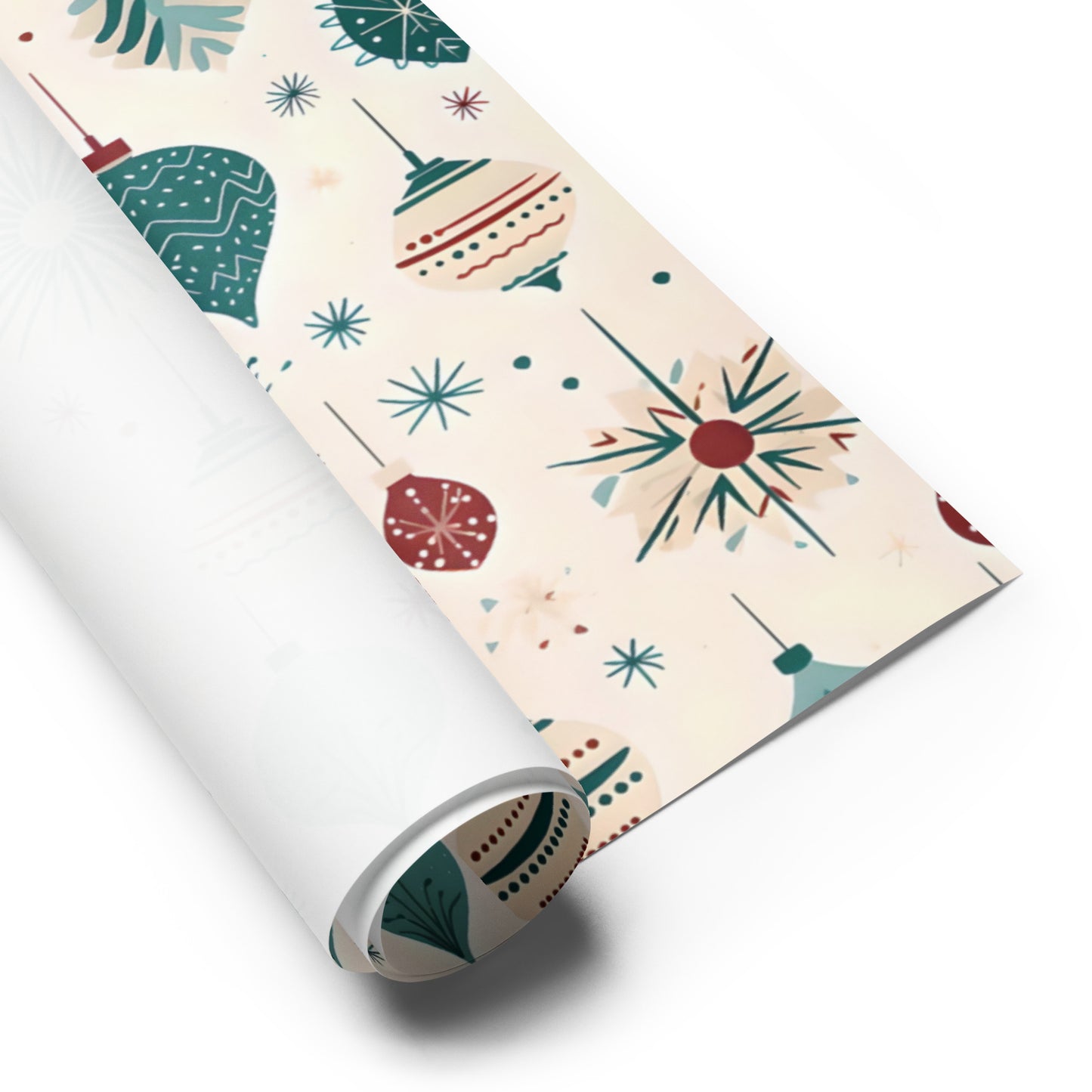 Retro Christmas Bulb Wrapping Paper Sheets - Set of 3