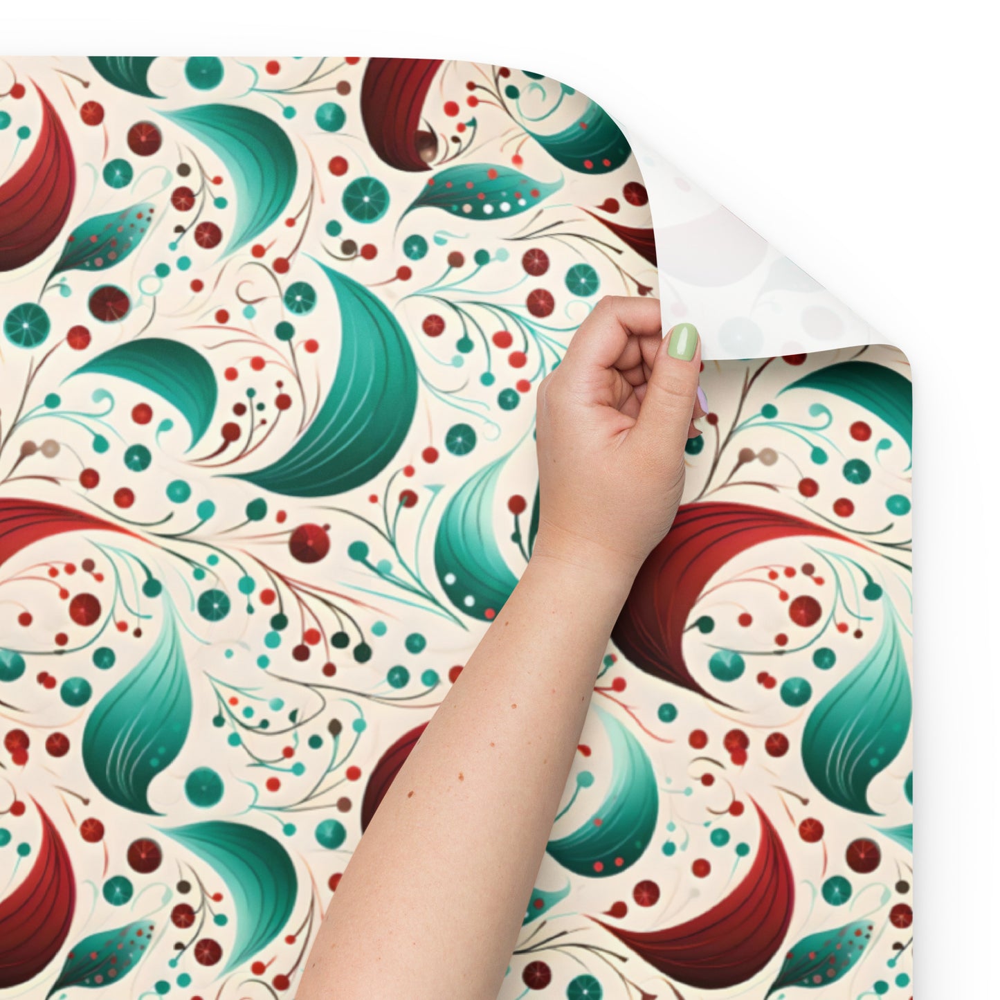 Winter Whimsy Hats - Stockings - Leaves Wrapping Paper Sheets