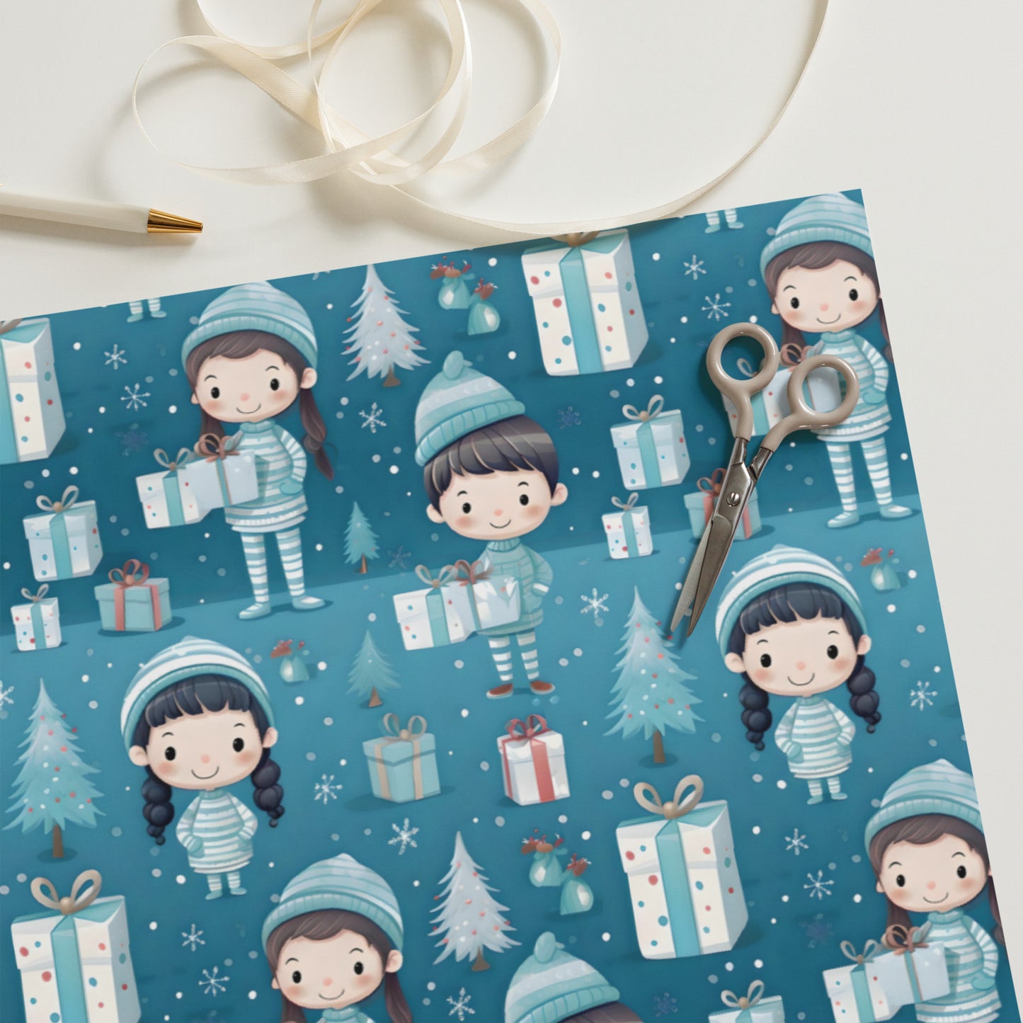 Matching Pajamas Wrapping Paper Sheets