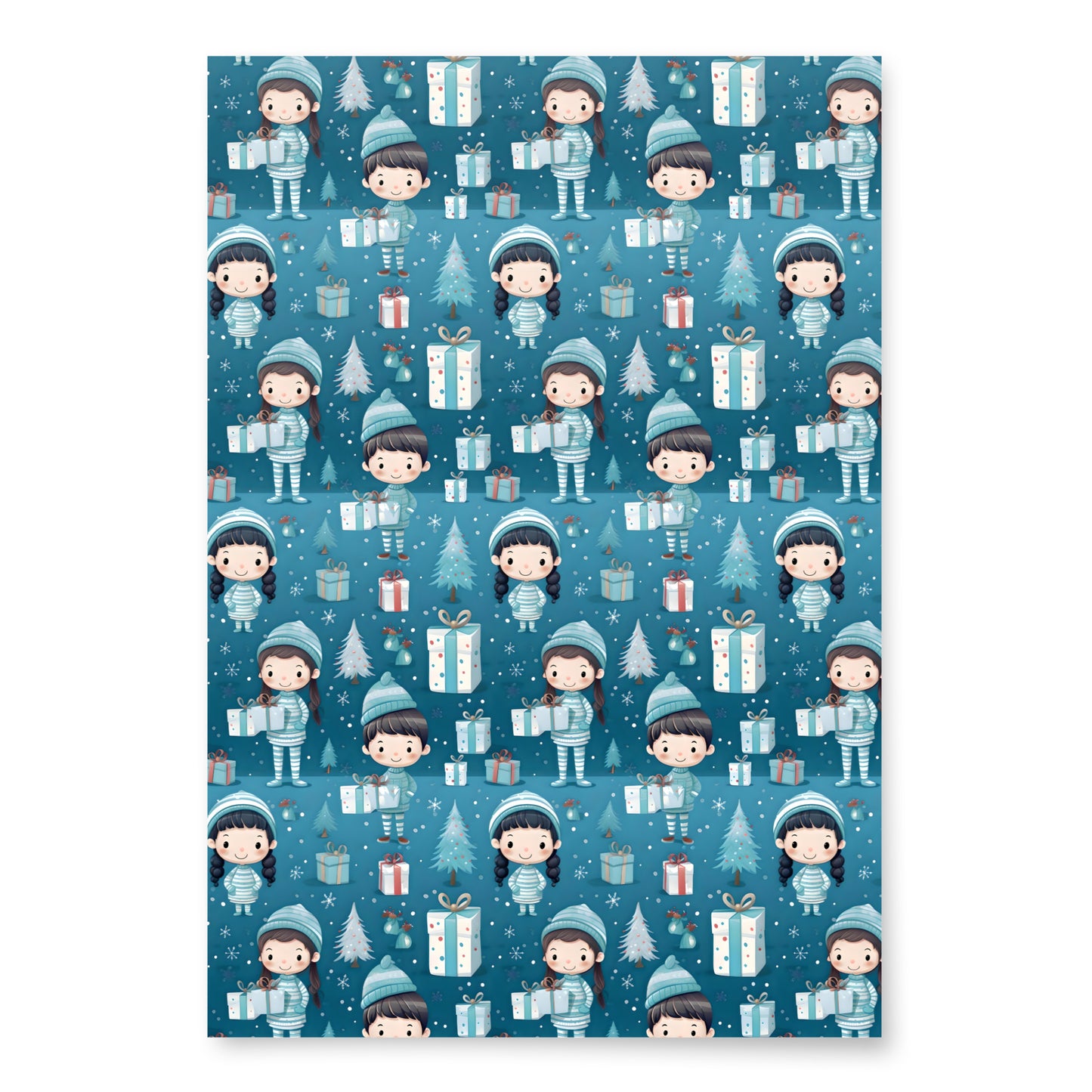 Matching Pajamas Wrapping Paper Sheets