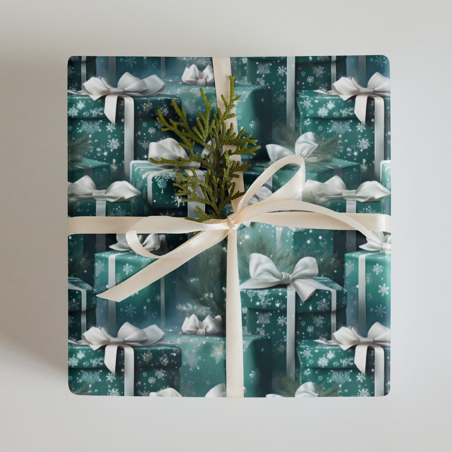 Stacks of Gifts Wrapping Paper Sheets Blue - Red - Green
