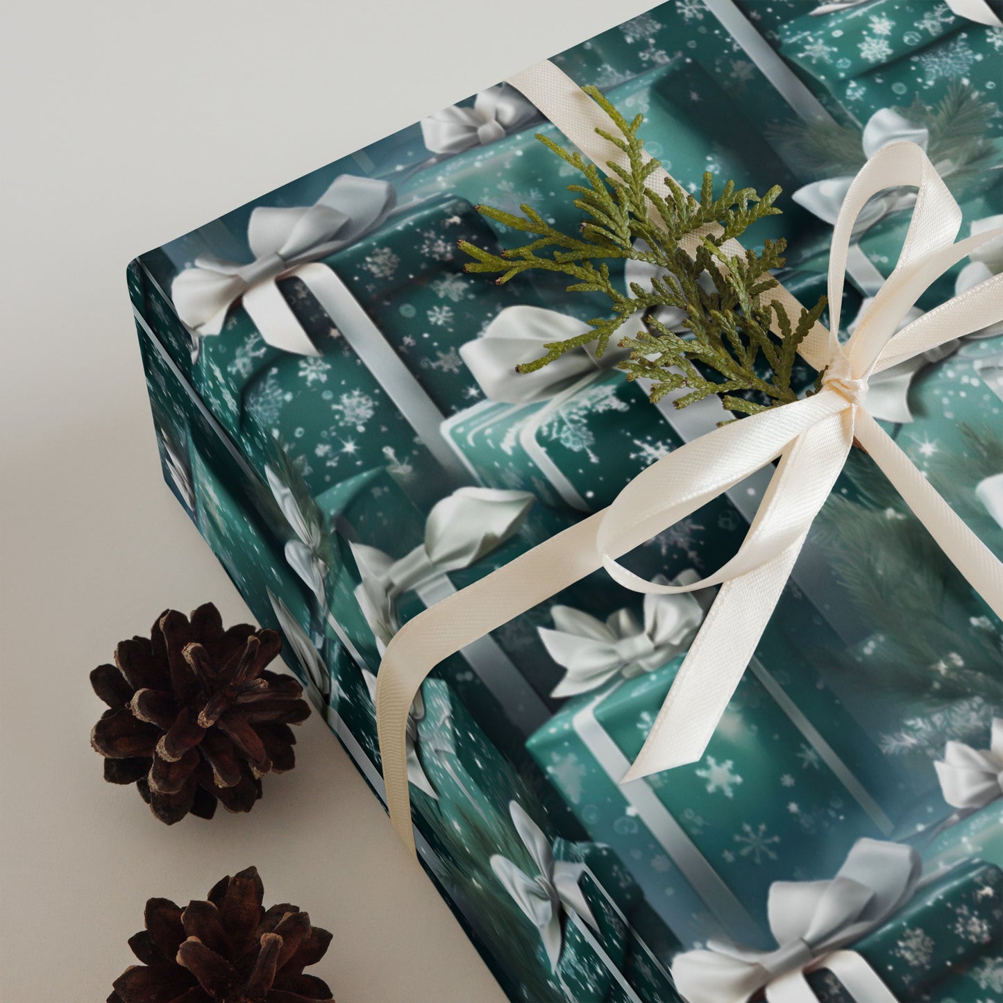 Stacks of Gifts Wrapping Paper Sheets Blue - Red - Green