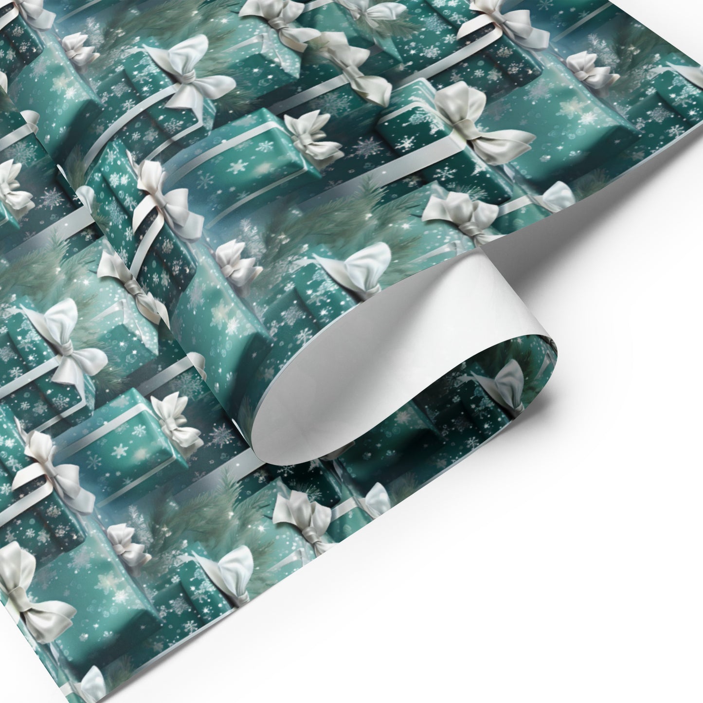 Stacks of Gifts Wrapping Paper Sheets Blue - Red - Green