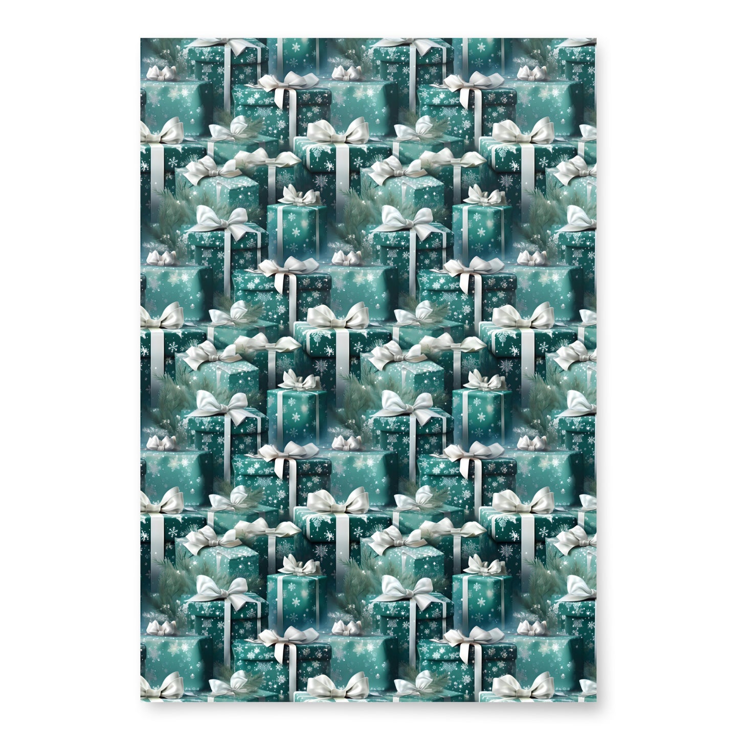 Stacks of Gifts Wrapping Paper Sheets Blue - Red - Green