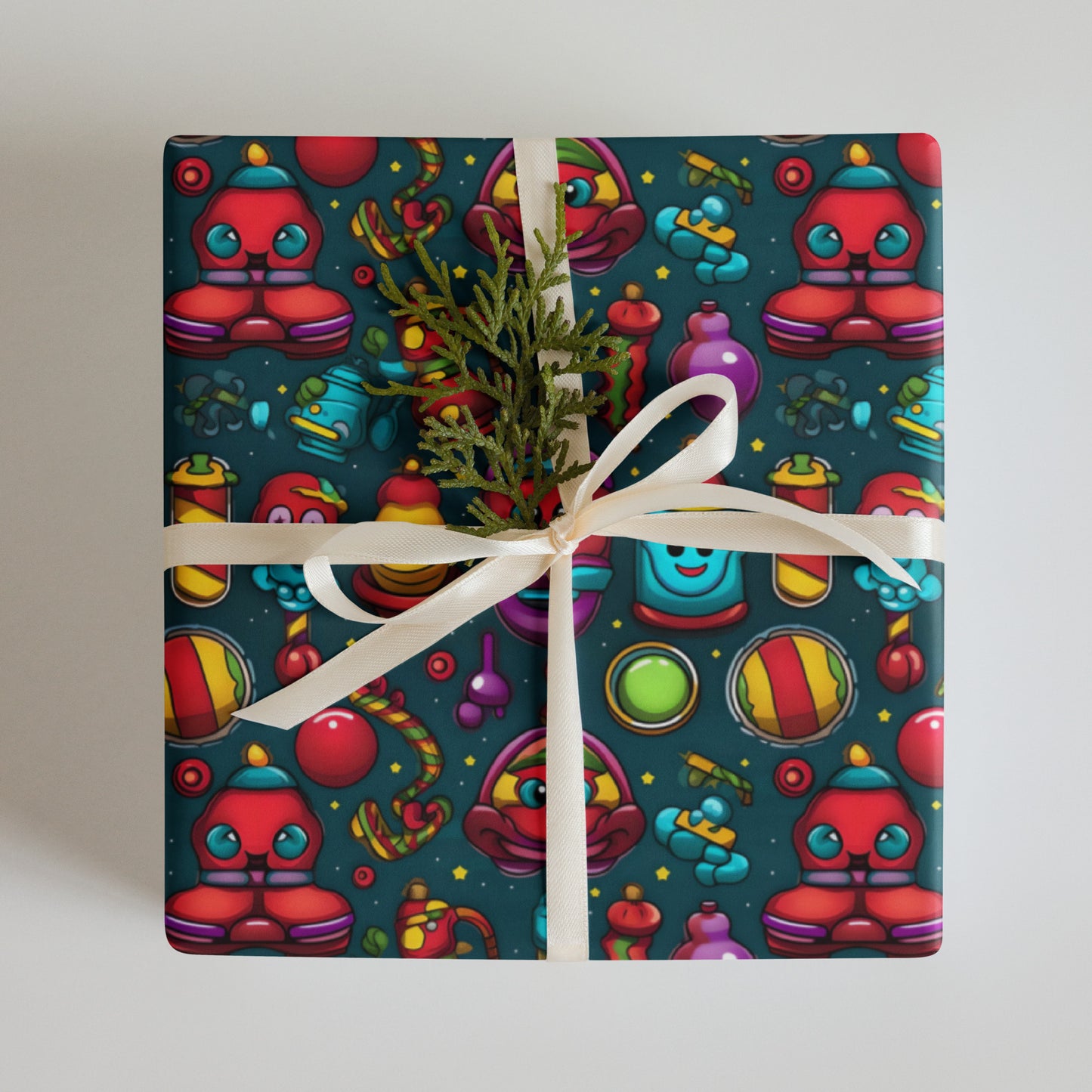 Stocking Stuffers Toys and Treats Wrapping Paper Sheets