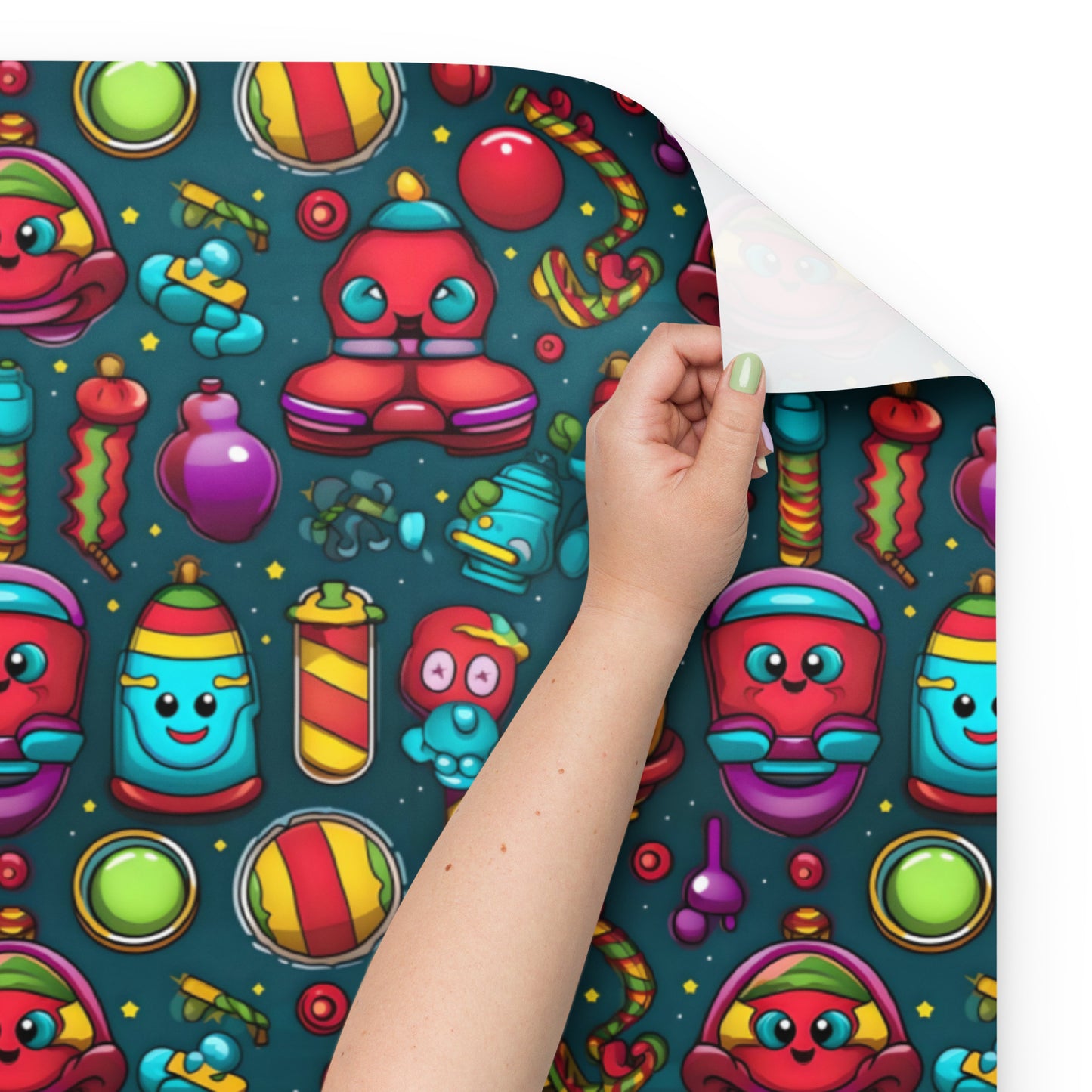 Stocking Stuffers Toys and Treats Wrapping Paper Sheets