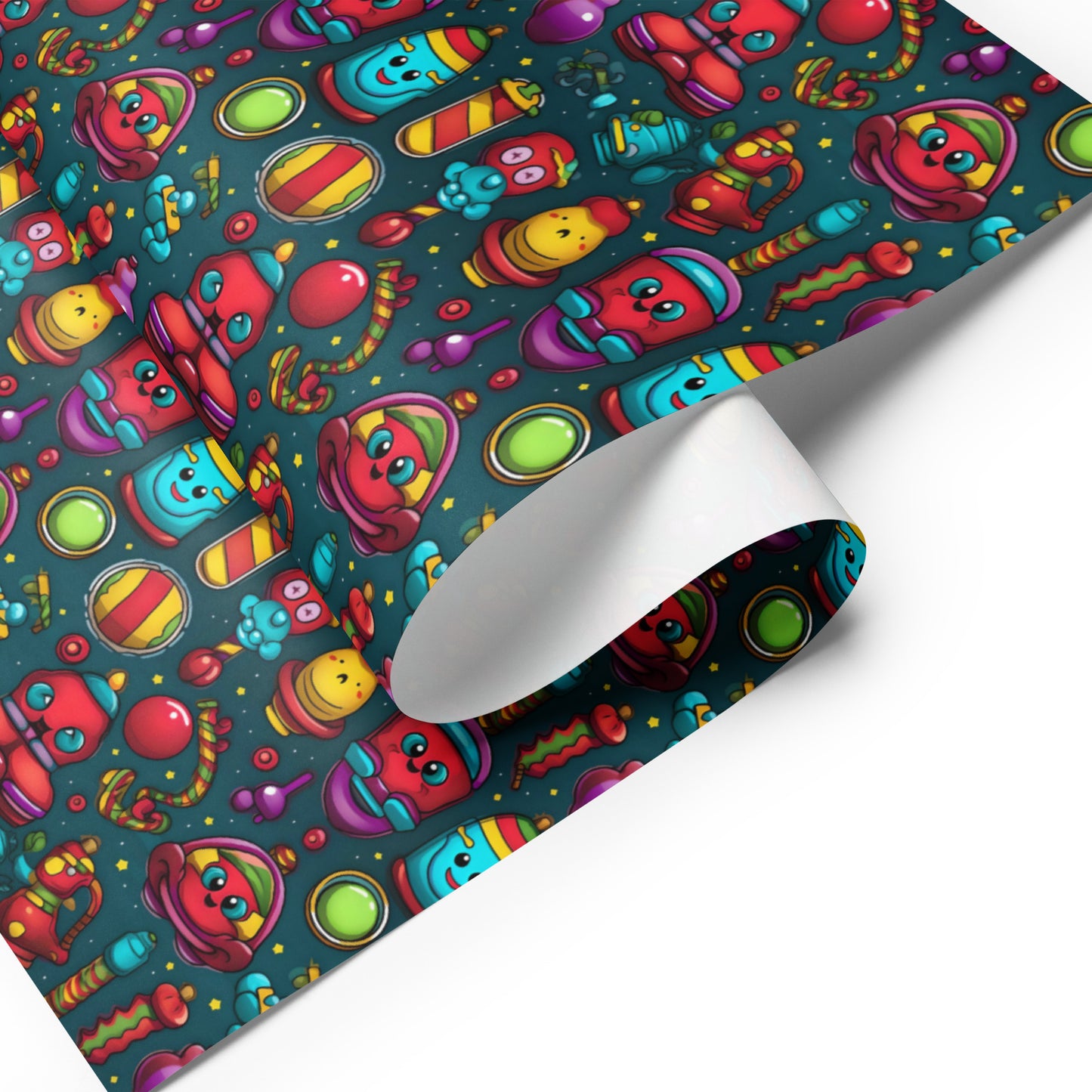 Stocking Stuffers Toys and Treats Wrapping Paper Sheets