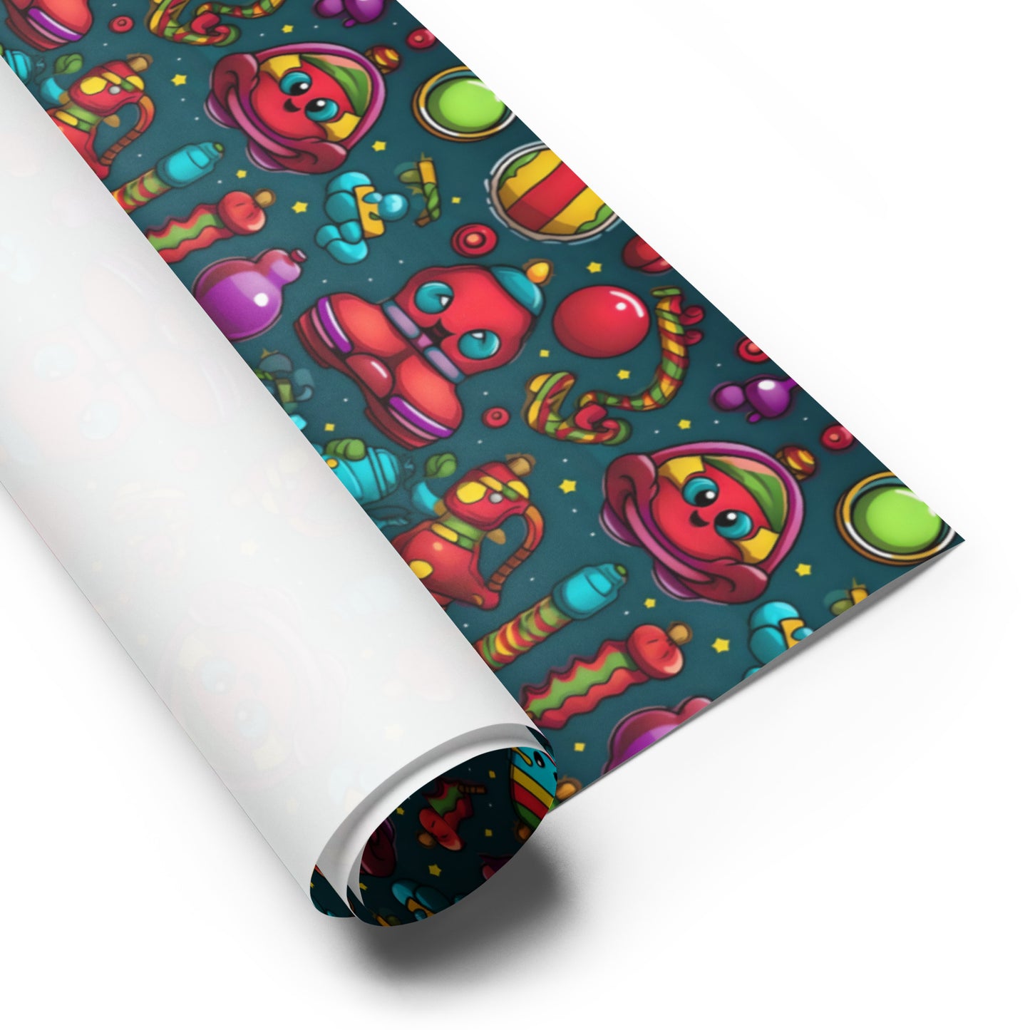Stocking Stuffers Toys and Treats Wrapping Paper Sheets