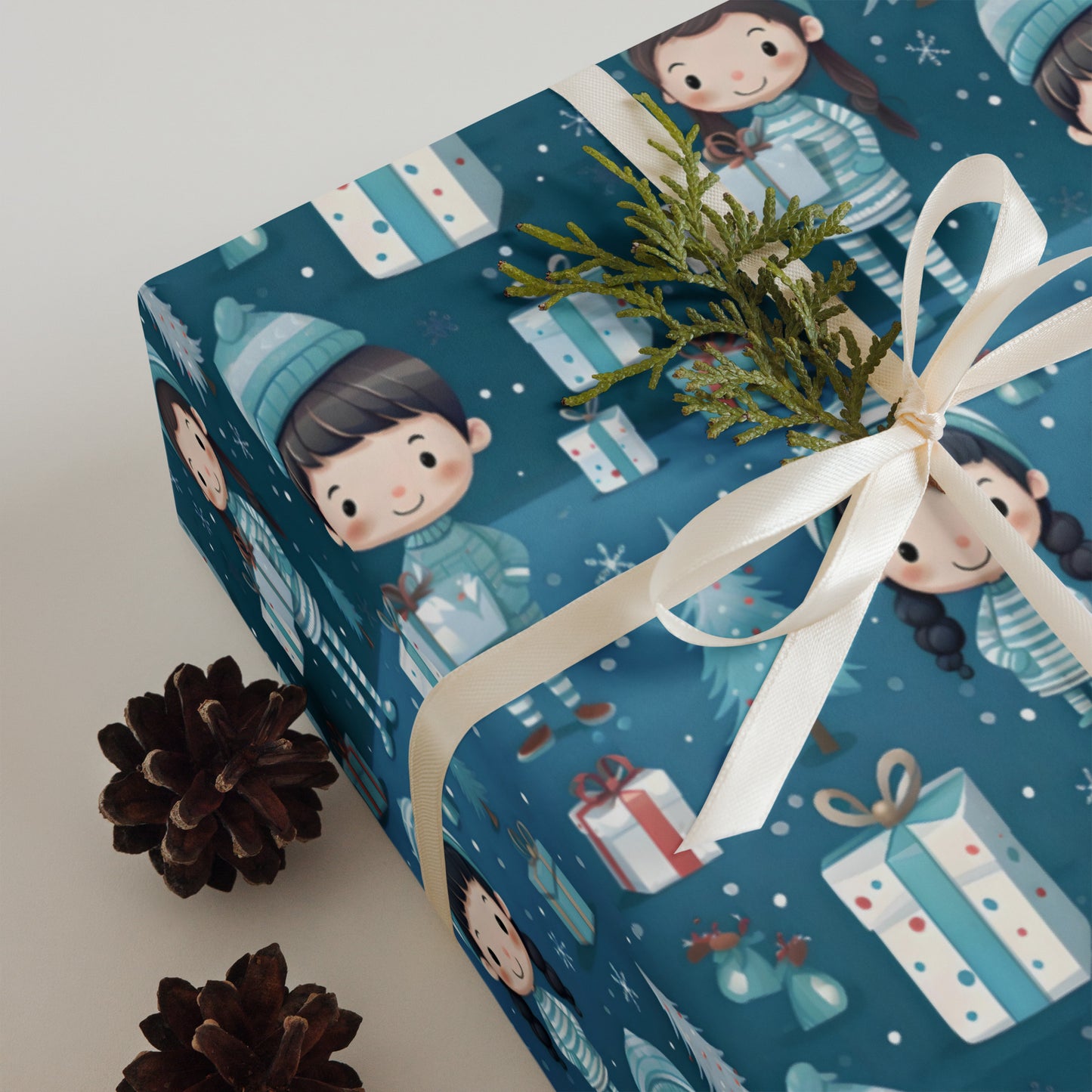 Matching Pajamas Wrapping Paper Sheets