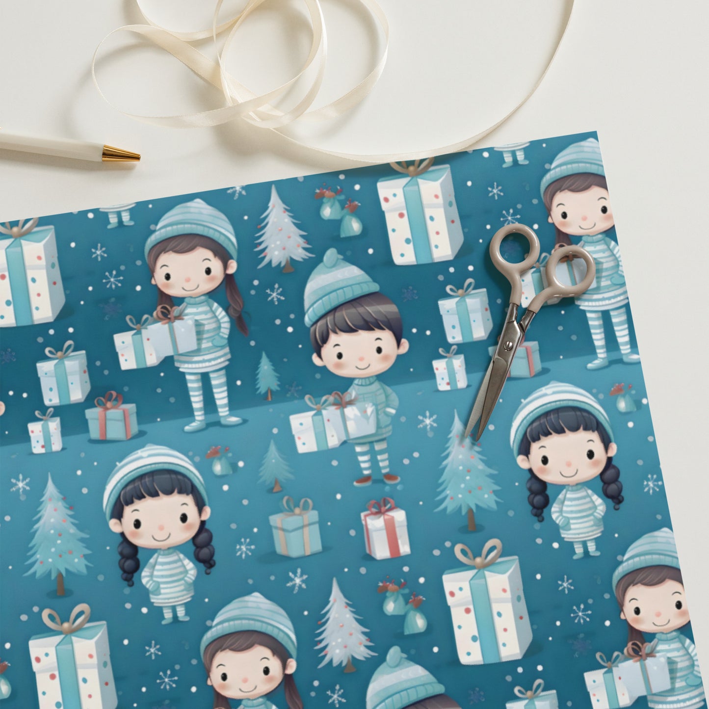 Matching Pajamas Wrapping Paper Sheets