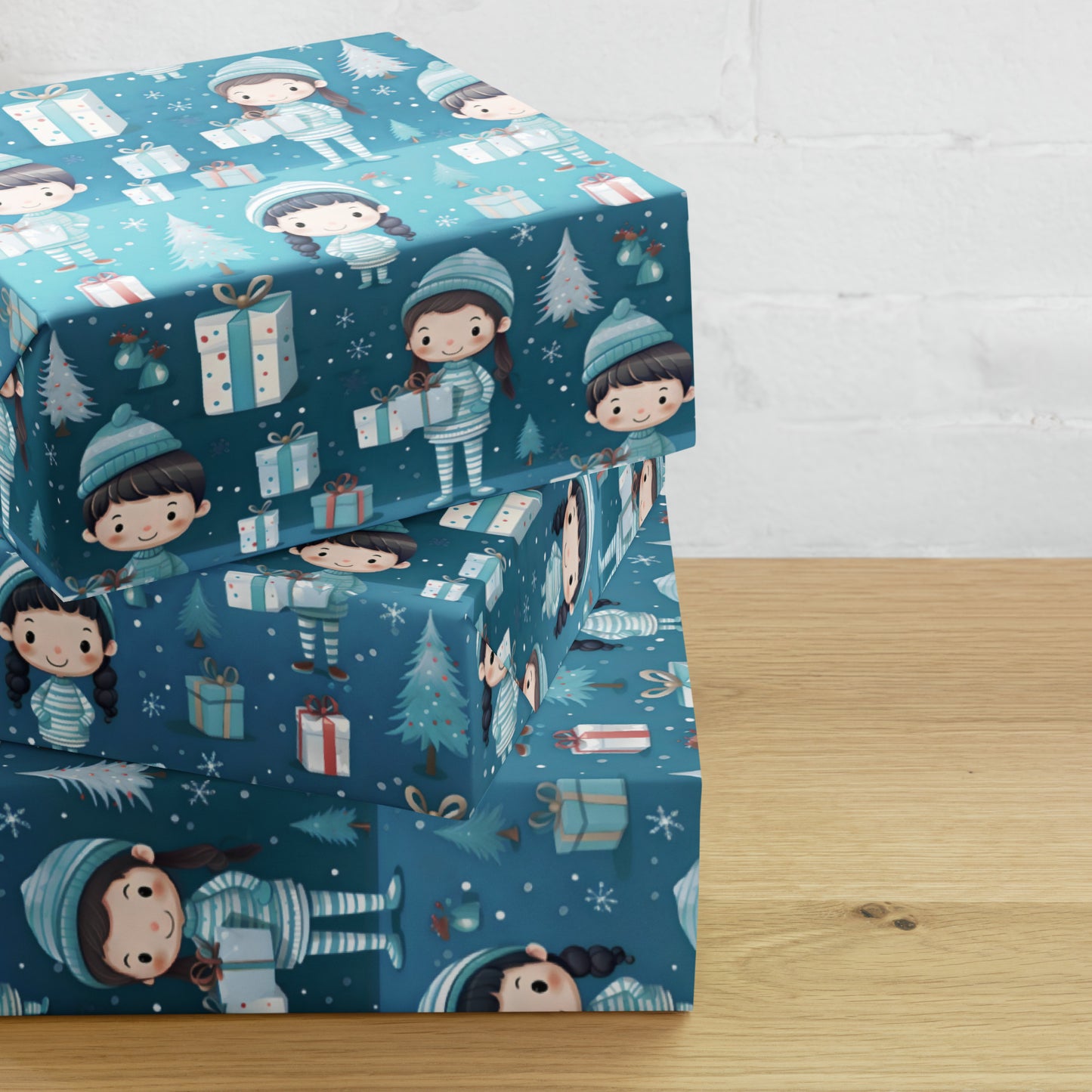 Matching Pajamas Wrapping Paper Sheets