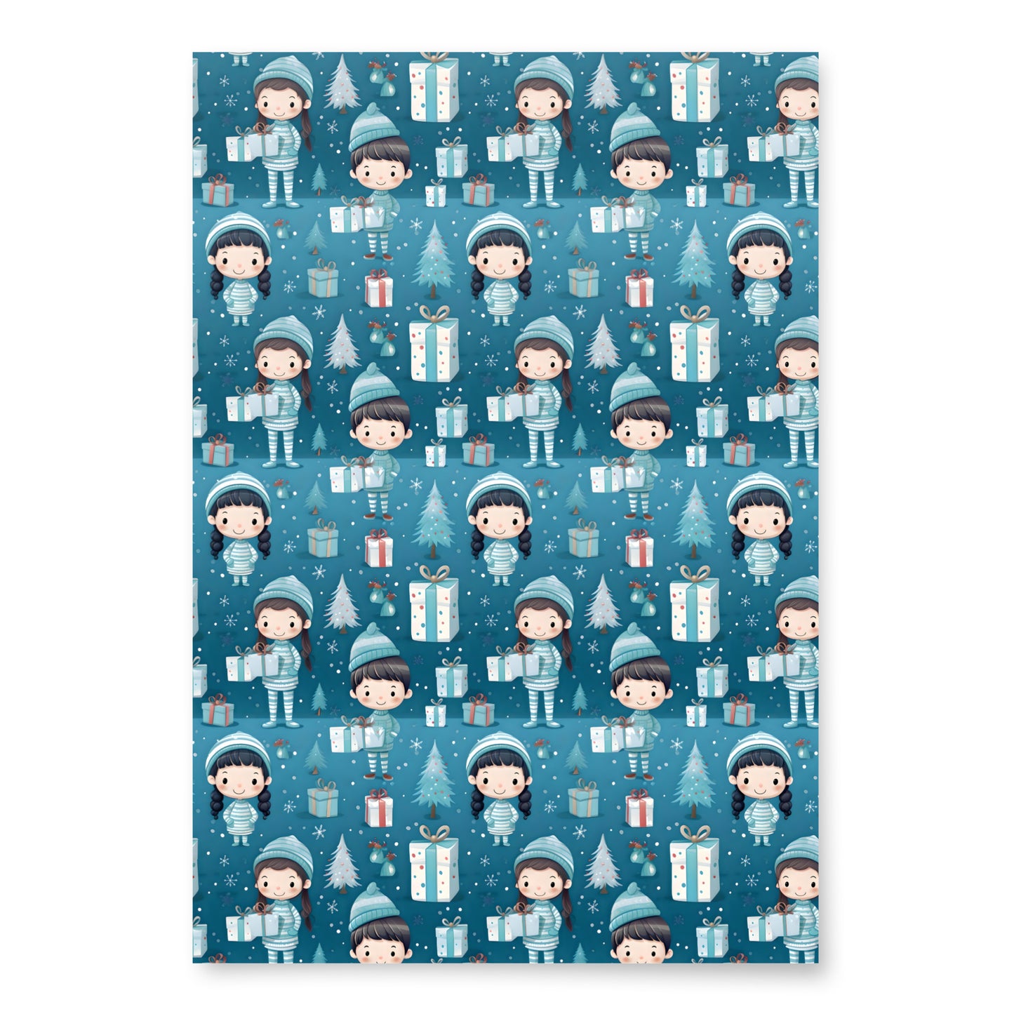 Matching Pajamas Wrapping Paper Sheets