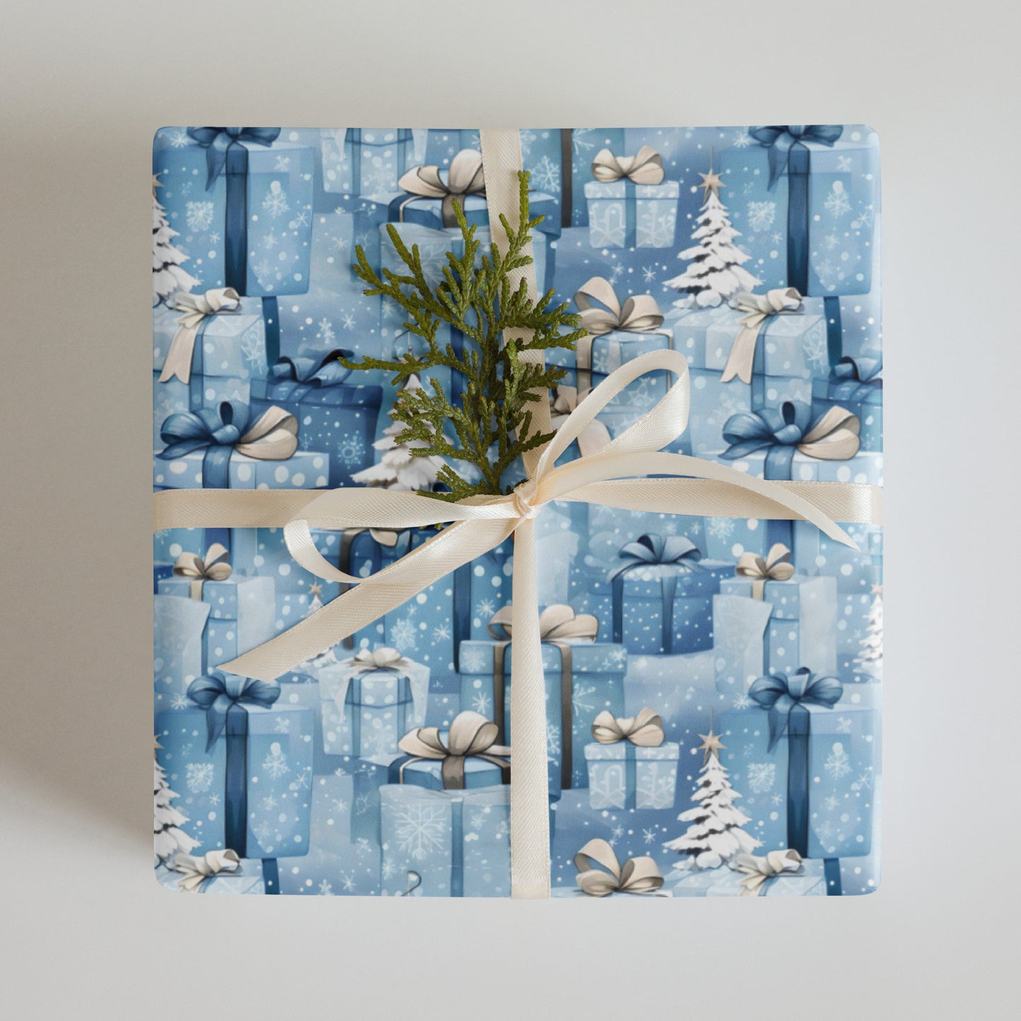 Stacks of Gifts Wrapping Paper Sheets Blue - Red - Green