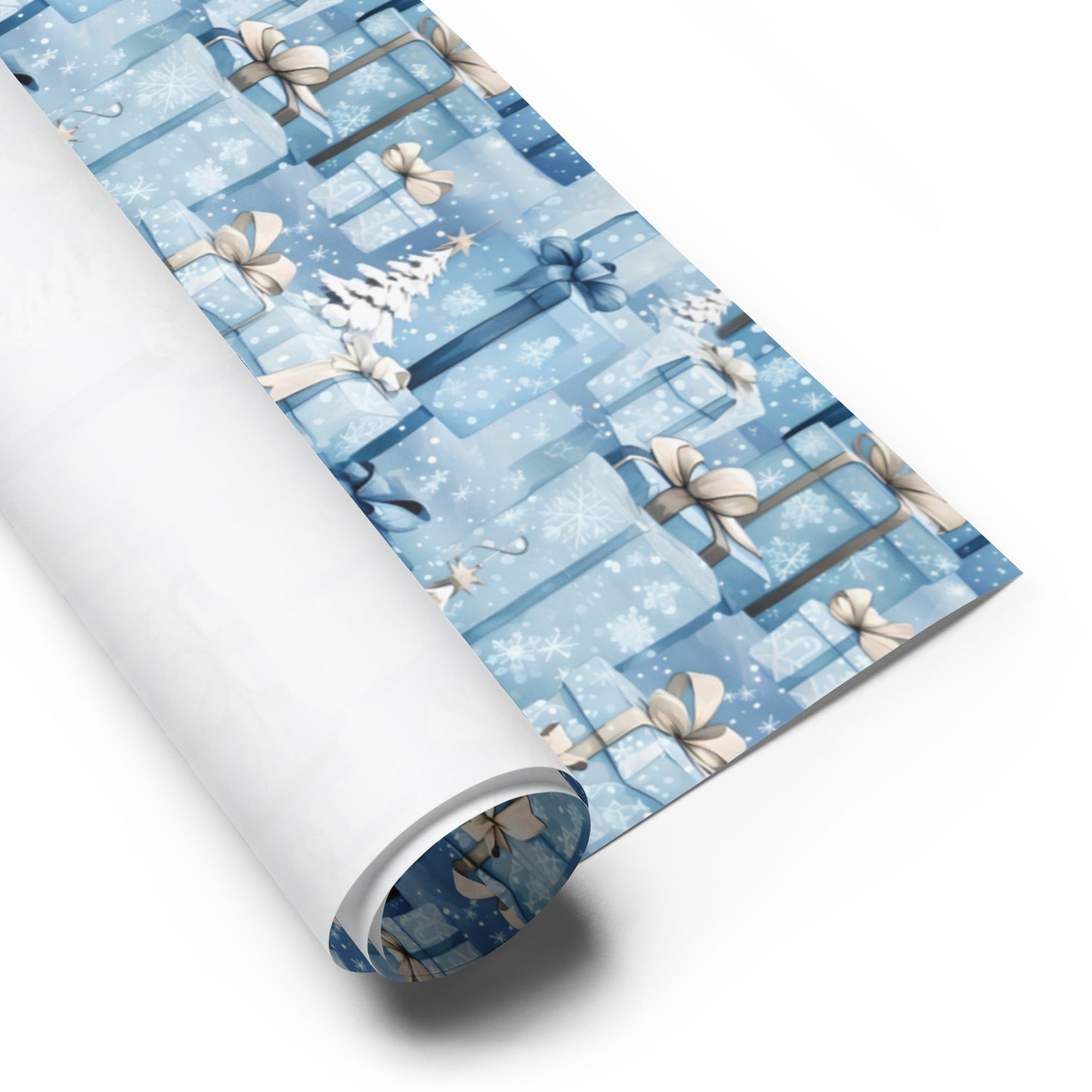 Stacks of Gifts Wrapping Paper Sheets Blue - Red - Green