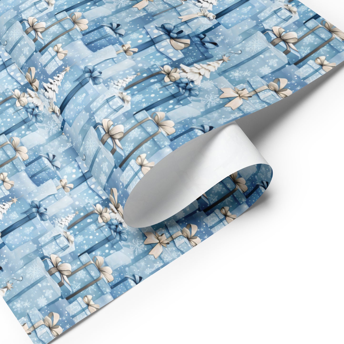 Stacks of Gifts Wrapping Paper Sheets Blue - Red - Green