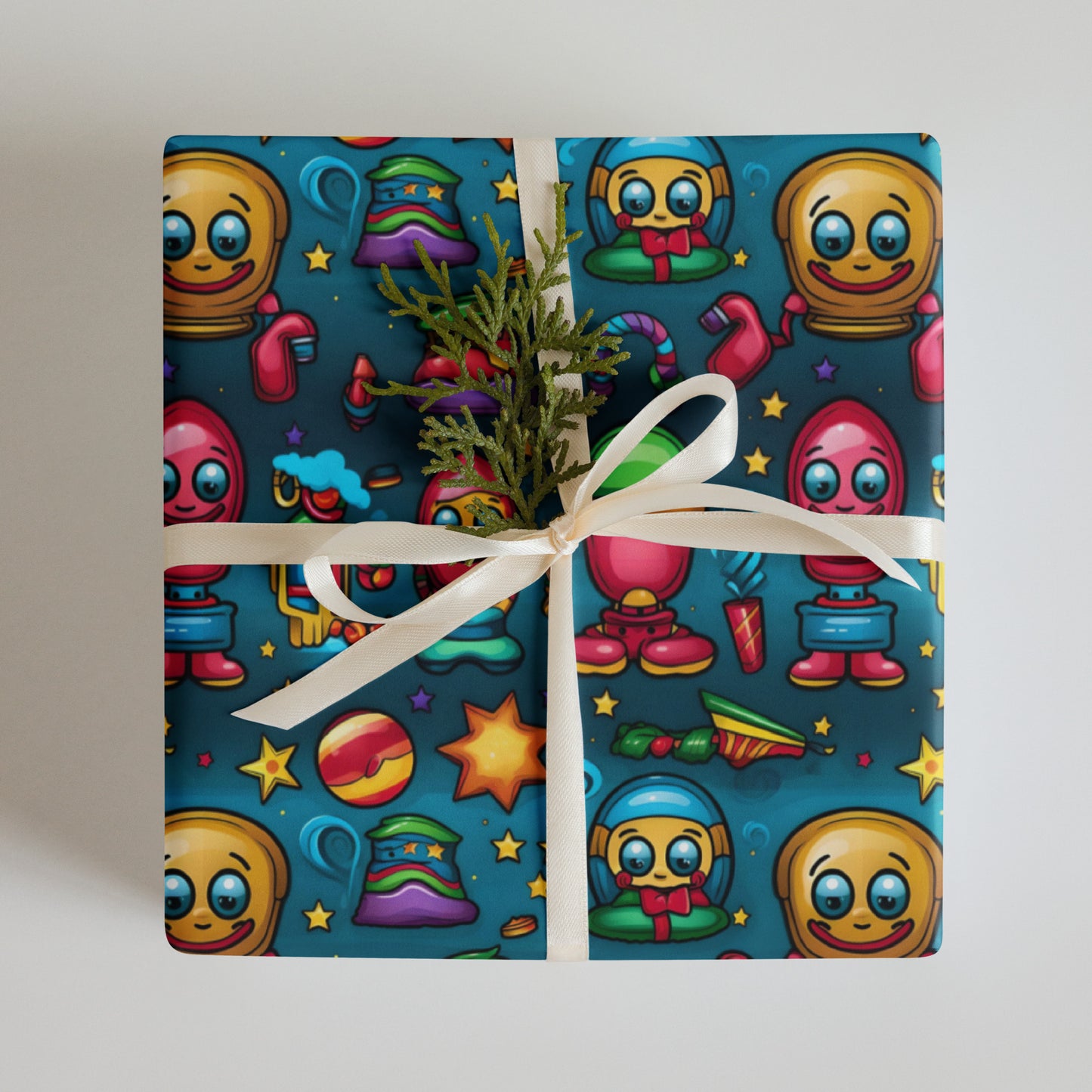 Stocking Stuffers Toys and Treats Wrapping Paper Sheets