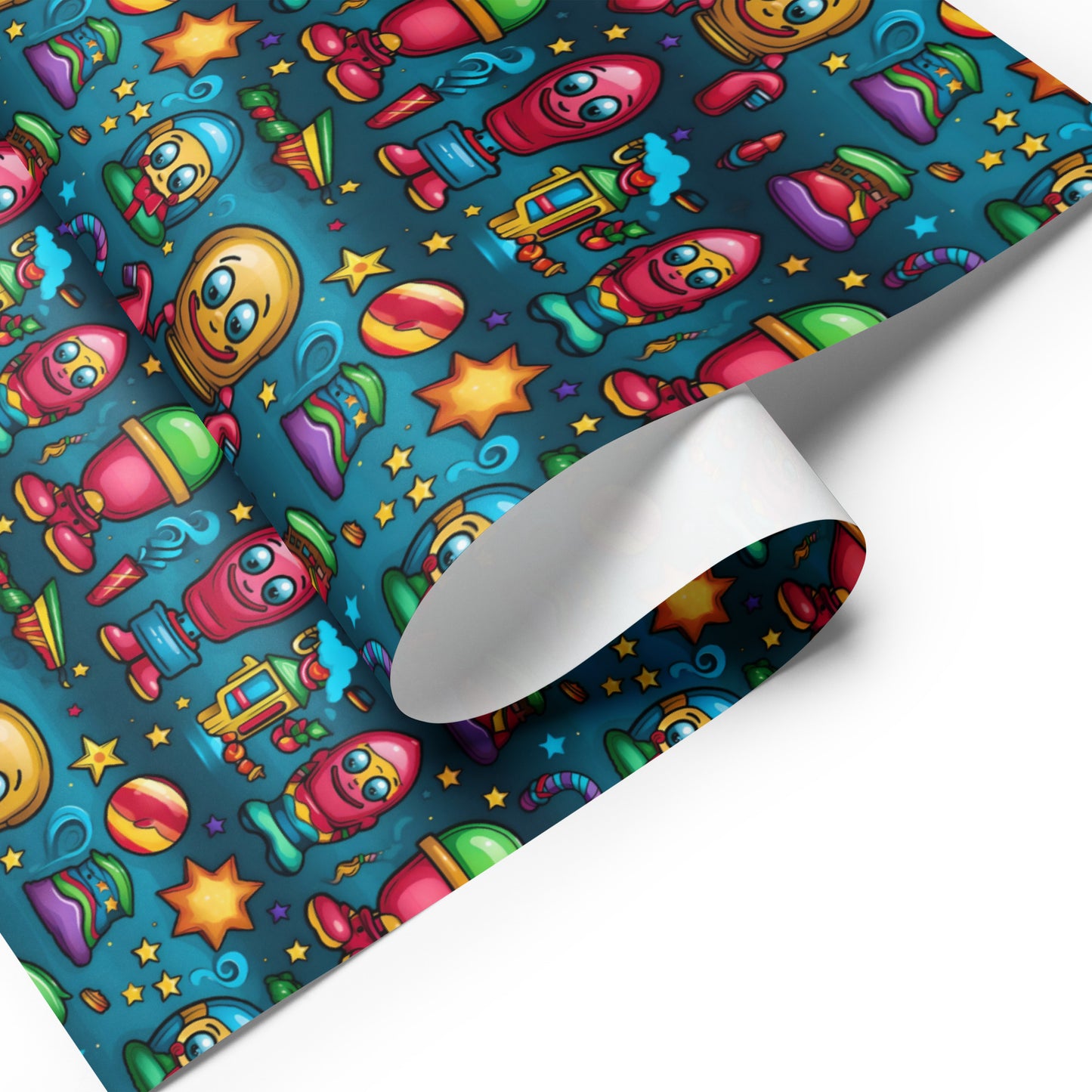Stocking Stuffers Toys and Treats Wrapping Paper Sheets