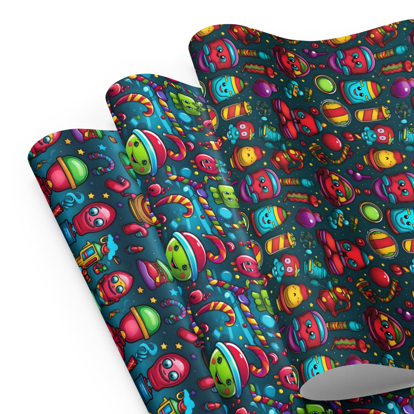 Stocking Stuffers Toys and Treats Wrapping Paper Sheets