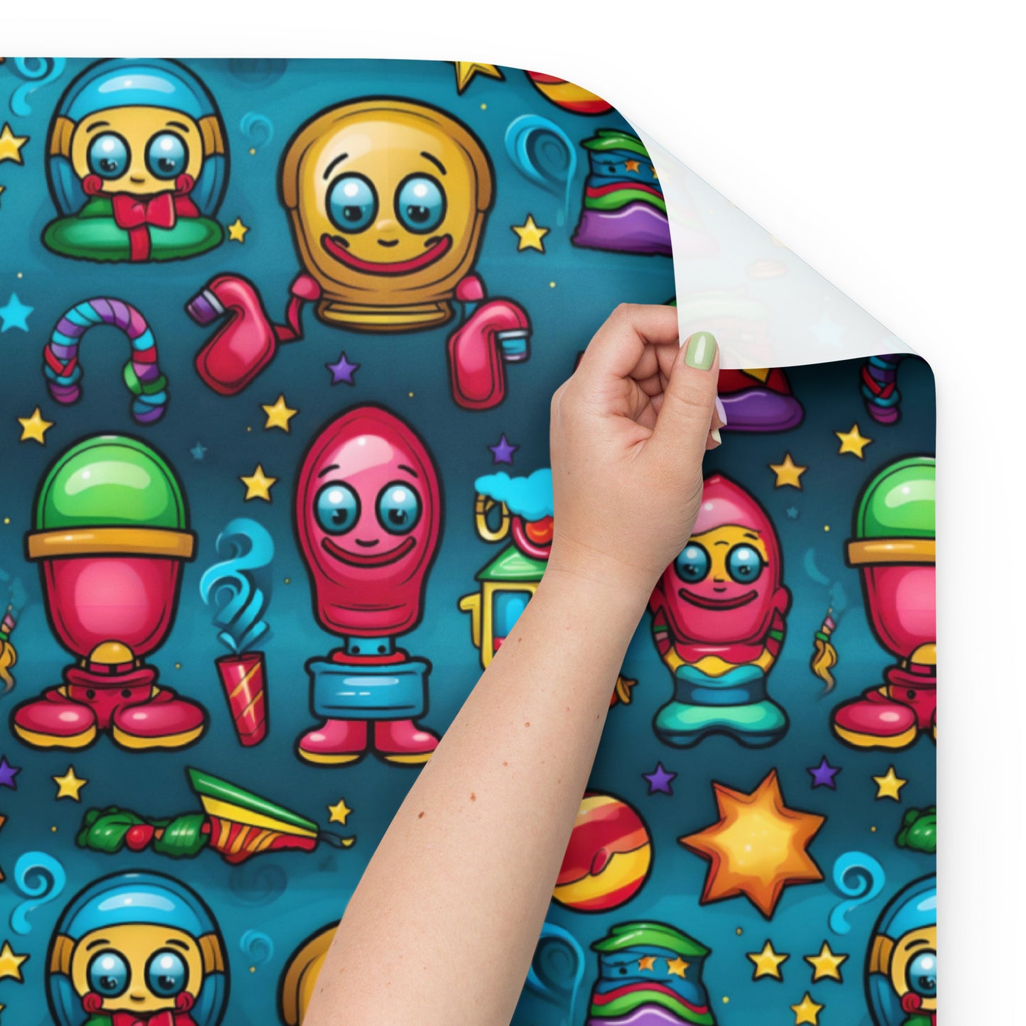 Stocking Stuffers Toys and Treats Wrapping Paper Sheets
