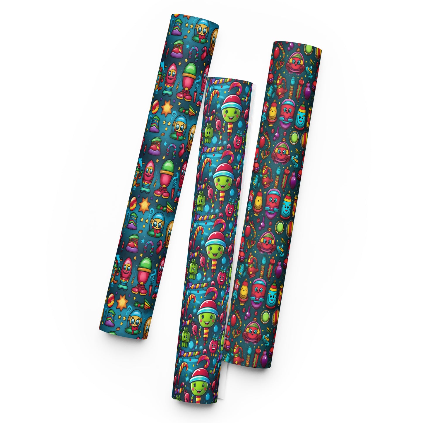 Stocking Stuffers Toys and Treats Wrapping Paper Sheets