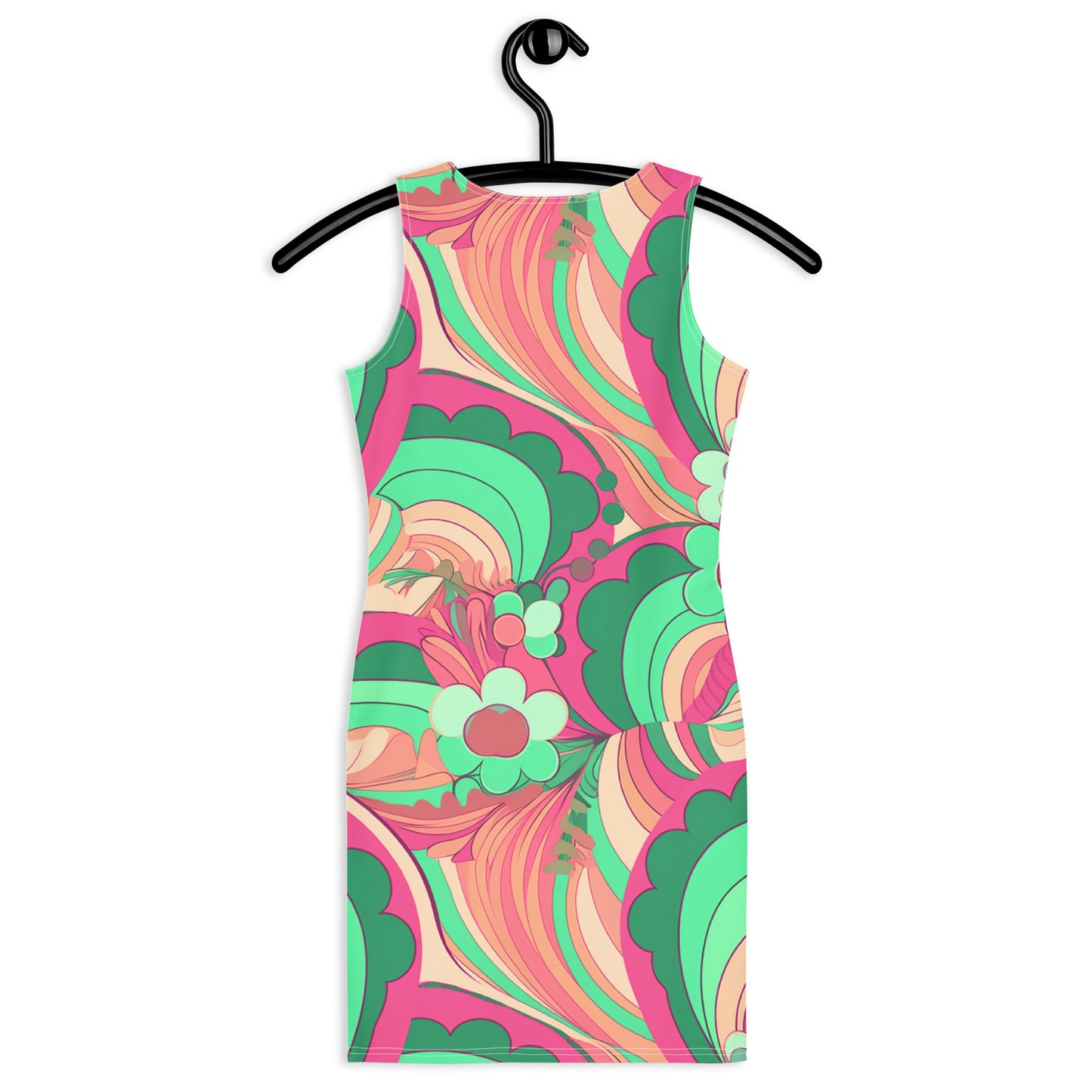 60's Retro Swirl and Daisy Dress