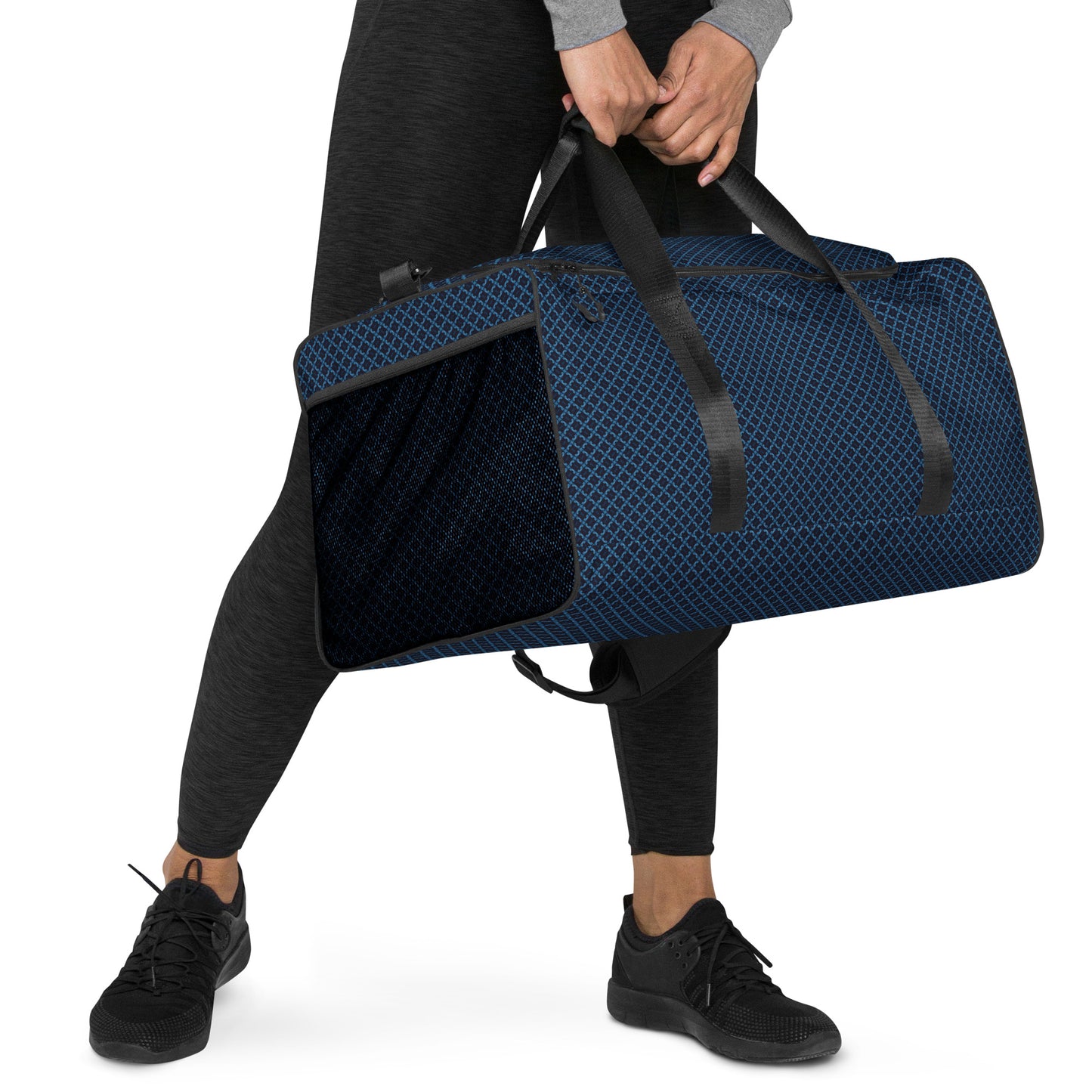 Blue Patterned Duffle bag - B.Niki Designs