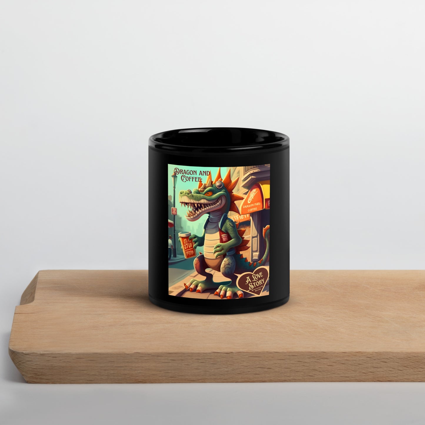 Dragon and Coffee: A Love Story Coffee Mug - B.Niki Designs