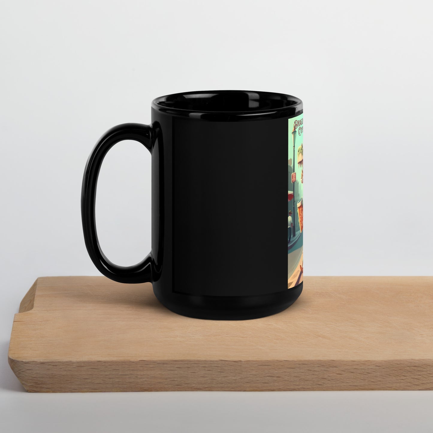 Dragon and Coffee: A Love Story Coffee Mug - B.Niki Designs