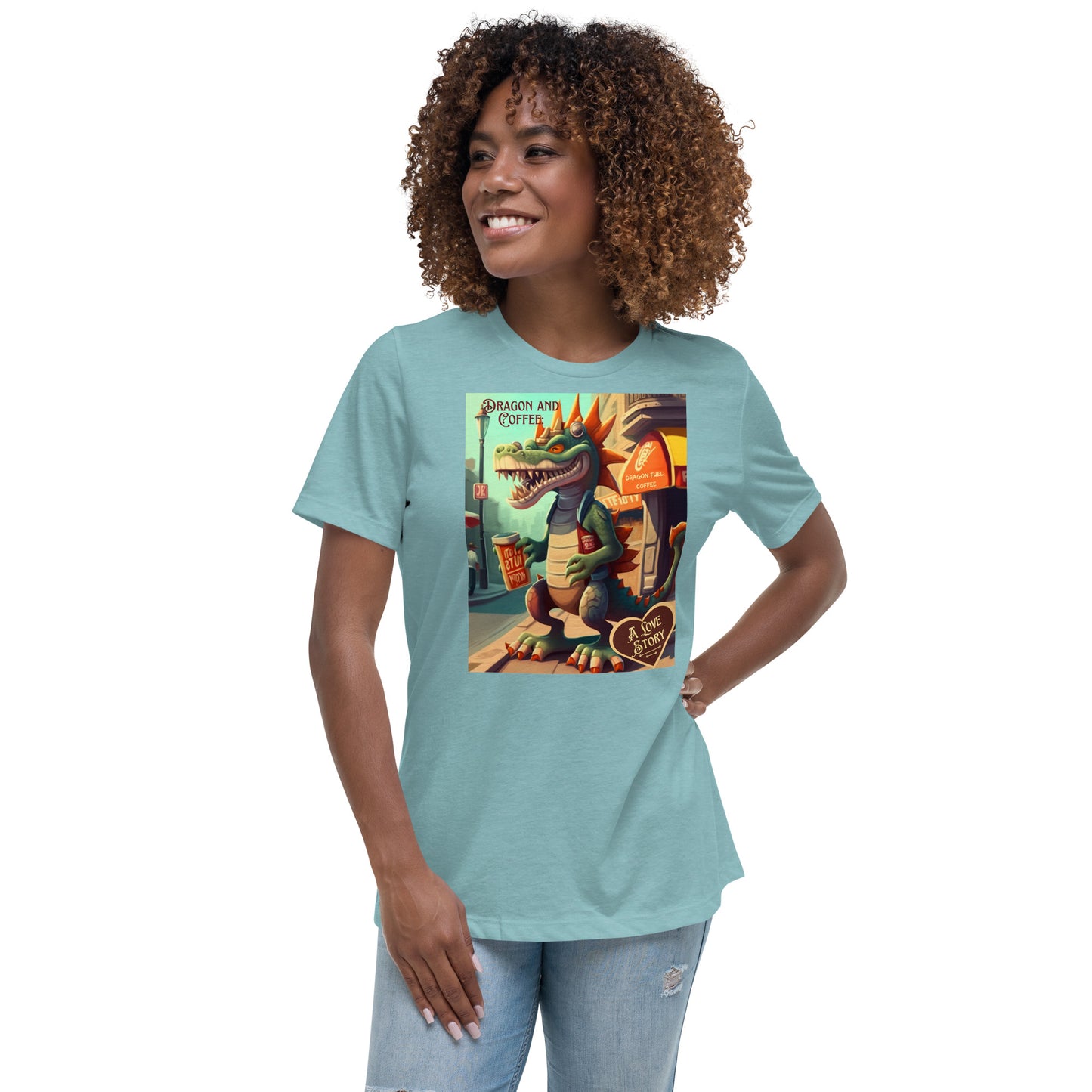 Dragon and Coffee a Love Story T-Shirt - B.Niki Designs