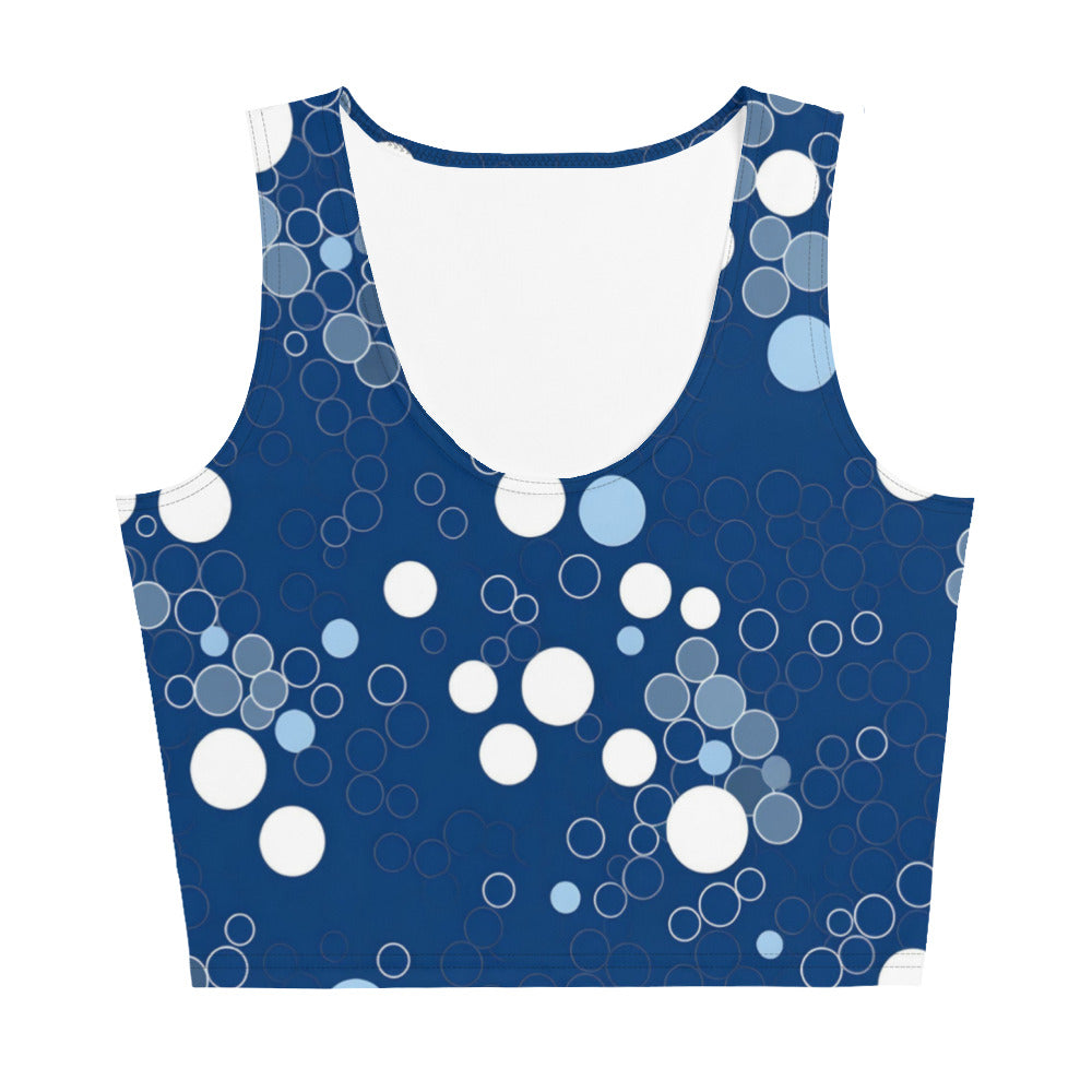 Blue Dots Crop Top