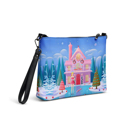 Stephanie's Pink Christmas Crossbody Bag