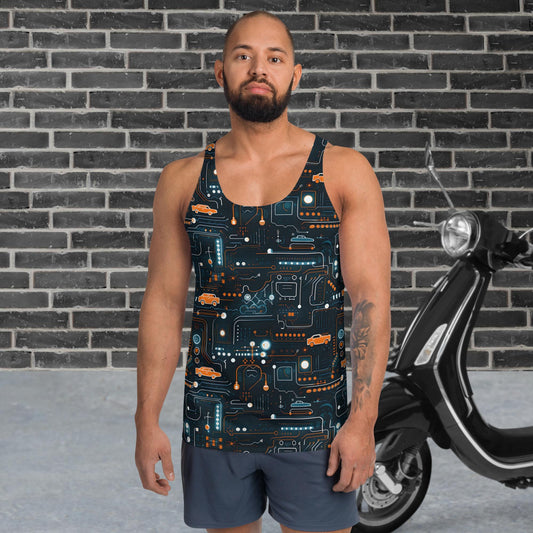 Schematic Roads Unisex Tank Top