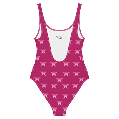 Pink Falling Stars One-Piece Swimsuit