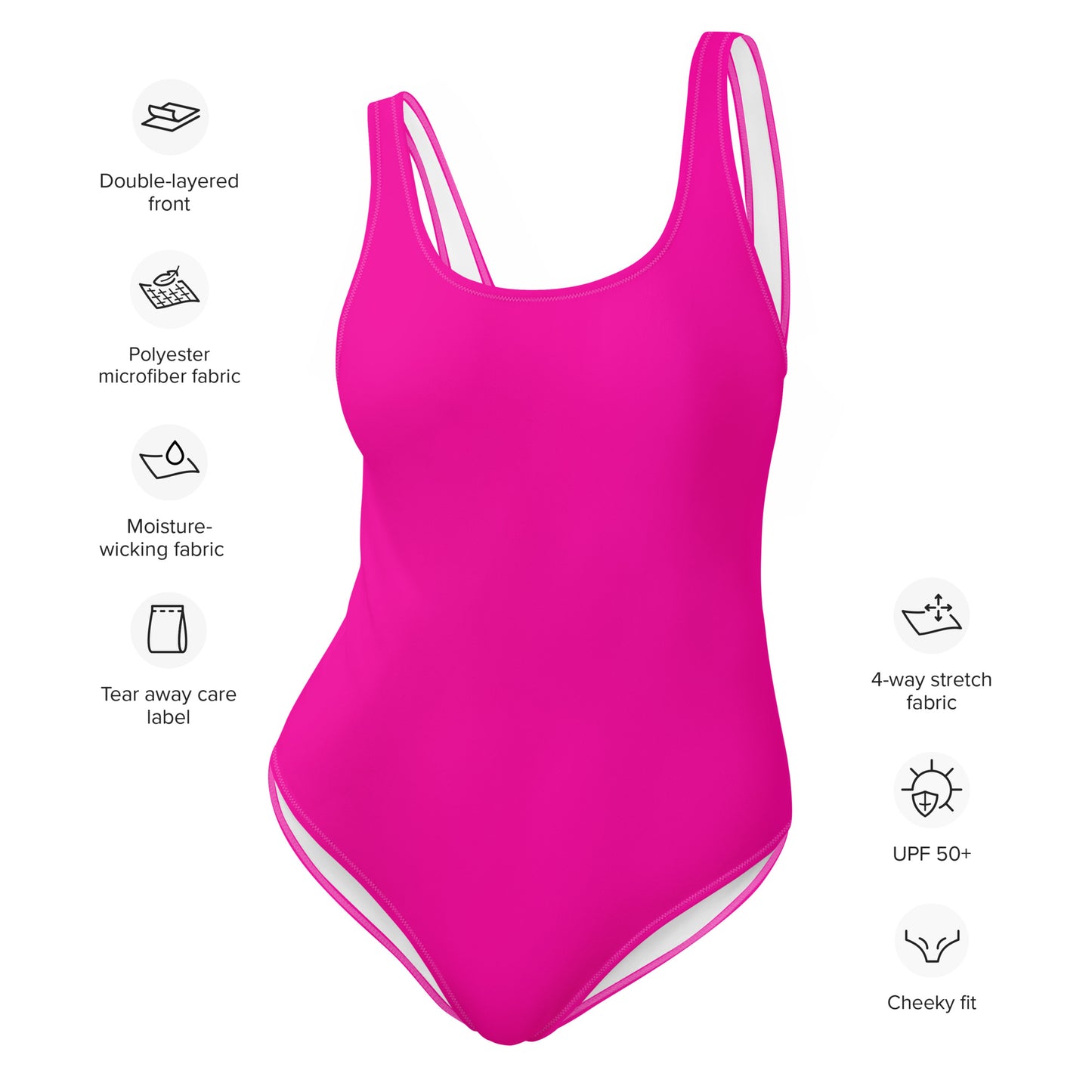 Hot Pink One-Piece Swimsuit